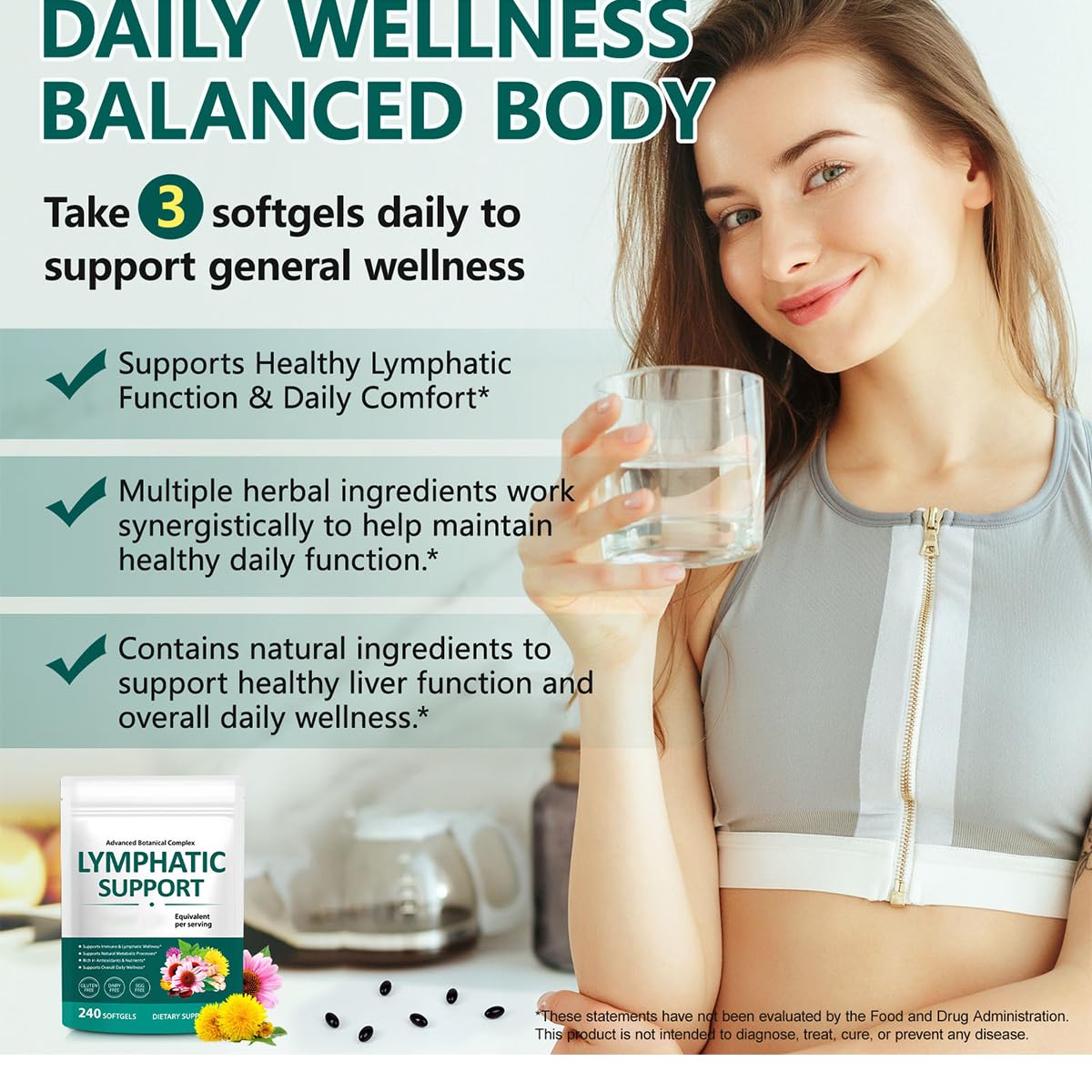RSGRT Lymphatic Support Supplements 240 Capsules