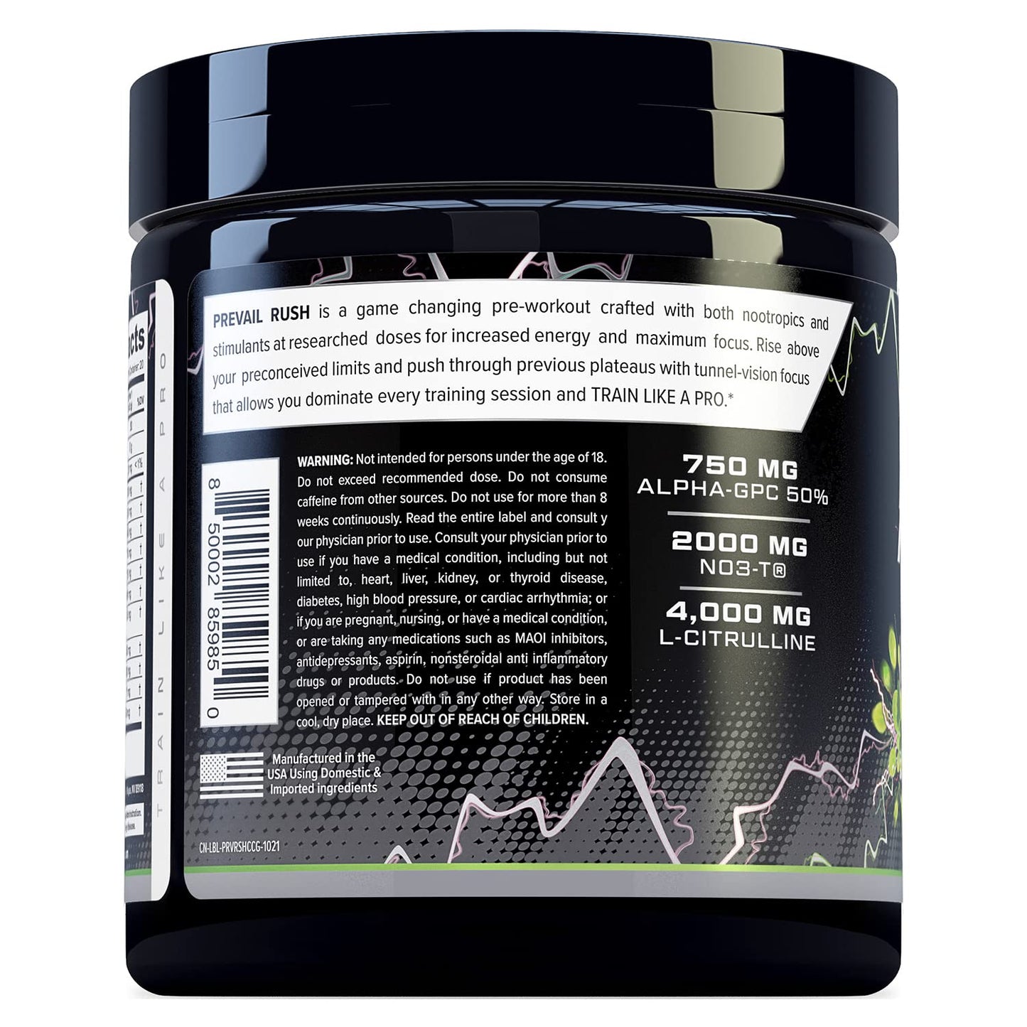 Cutler Nutrition Prevail Rush Preworkout Powder 9.74 oz