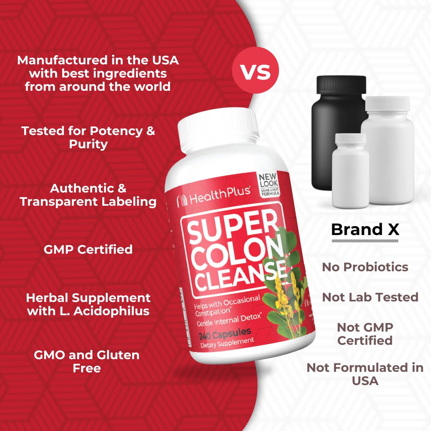 Health Plus Super Colon Cleanse Capsule 240 Count