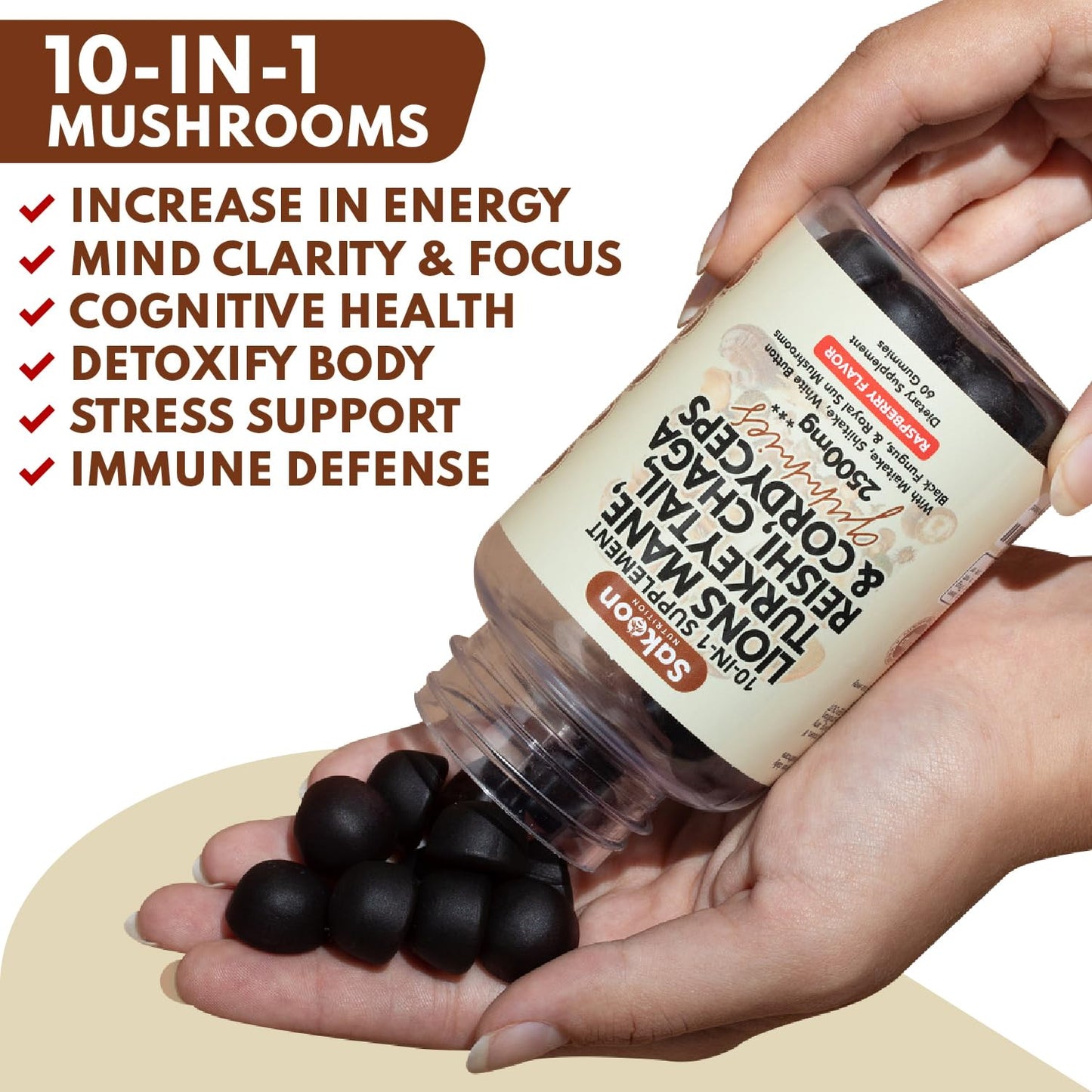 Sakoon nutrition Lions Mane Mushroom Gummies 1 Count