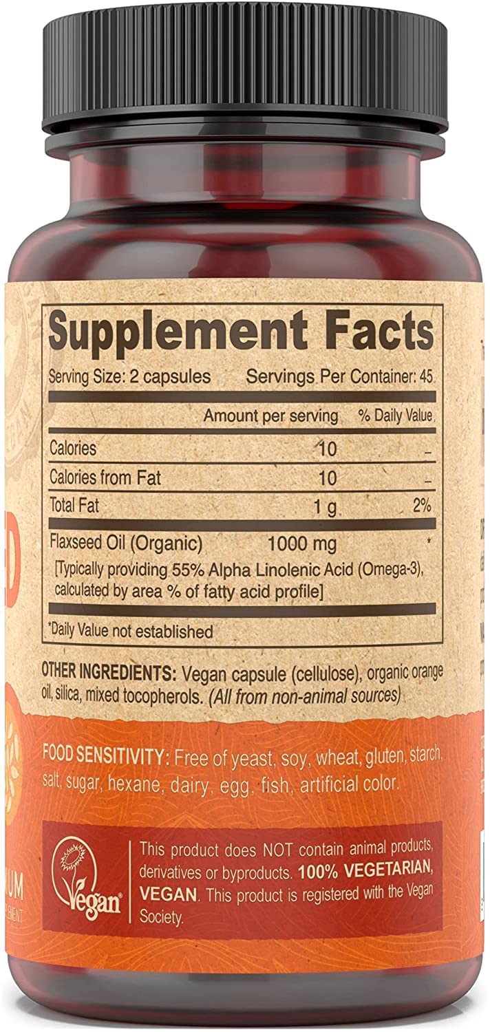 DEVA Flax Seed Oil 500 mg Capsule, 360 Capsules