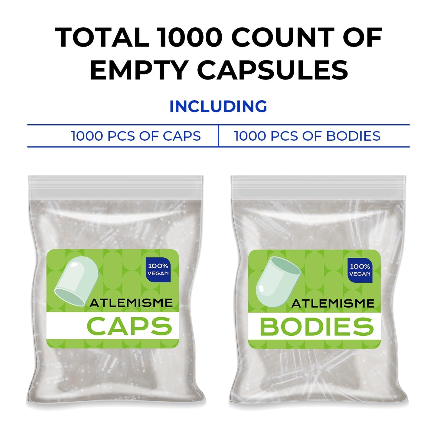 ATLEMISME Vegan Size 0 Separated Capsules Capsule 200 Count