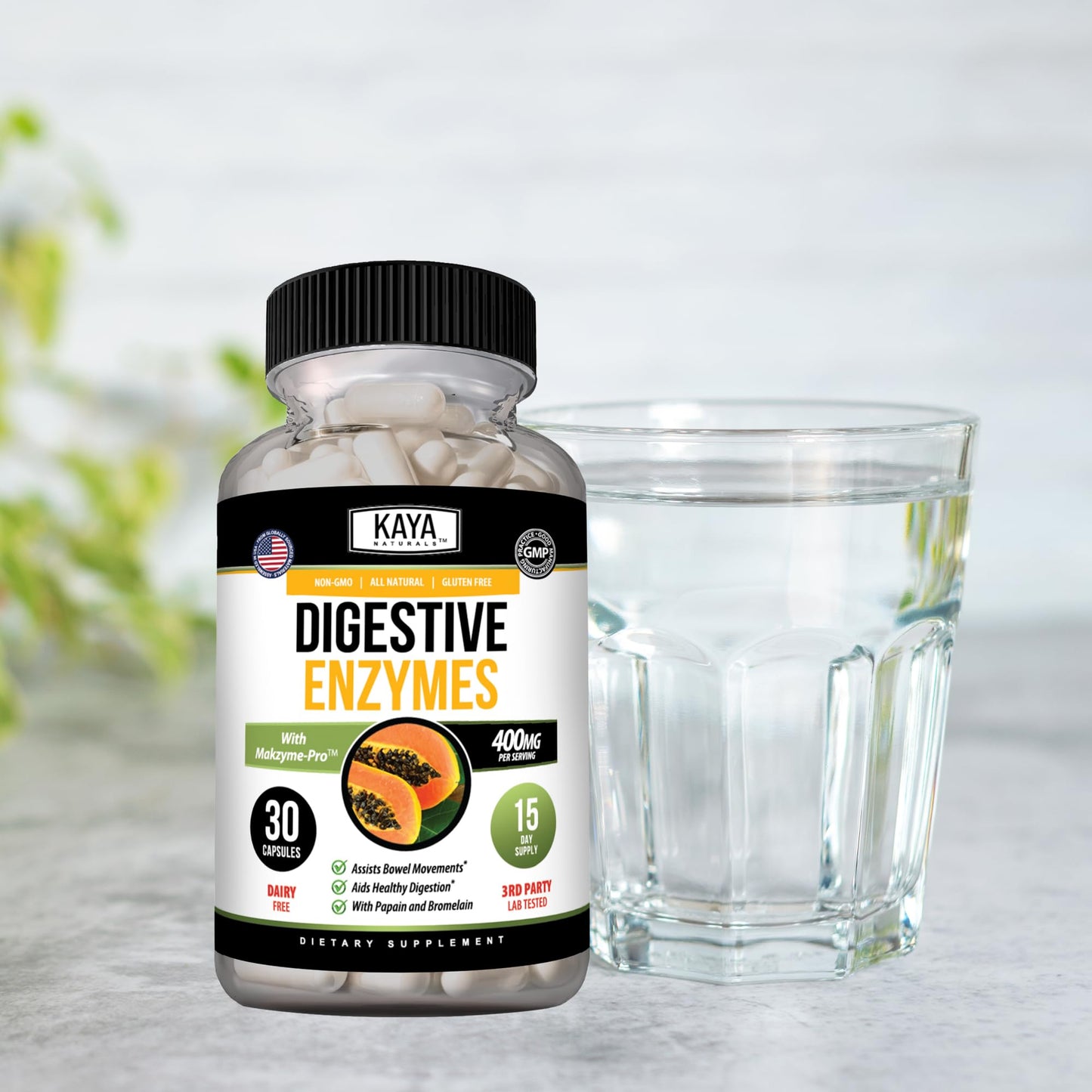 Kaya Naturals Digestive Enzymes Capsule, 30 Count