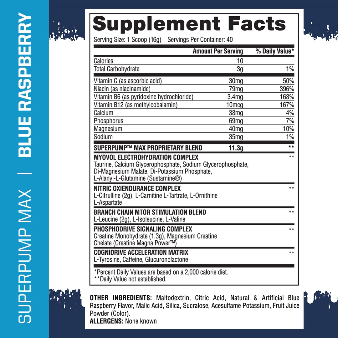 Gaspari Nutrition SuperPump MAX Powder, 18.24 oz