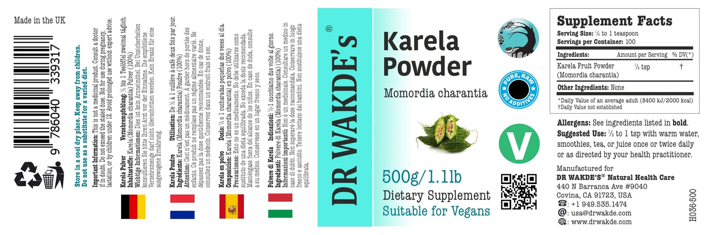 DR WAKDE's Karela Powder 17.64 oz