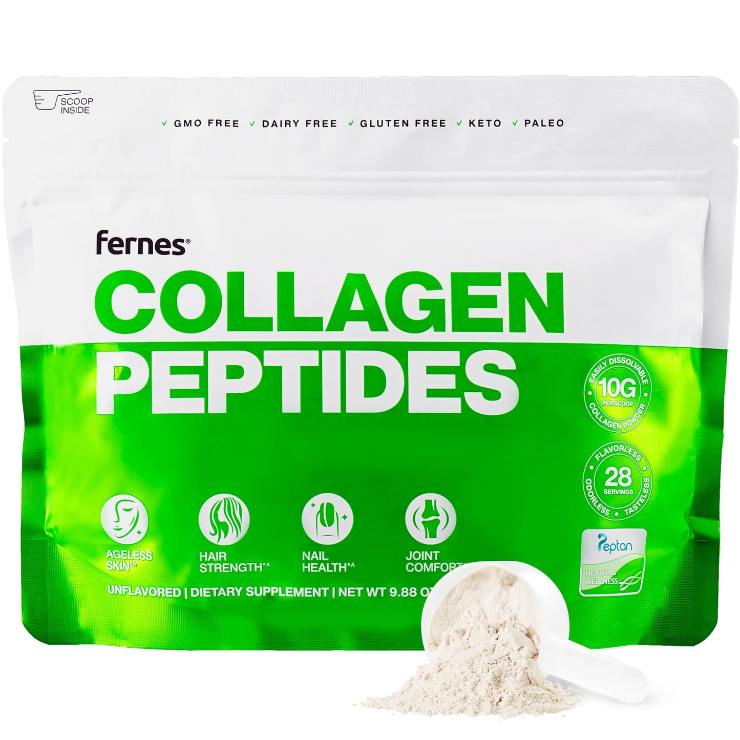 Fernes Hydrolyzed Collagen Peptides Powder 9.88 oz