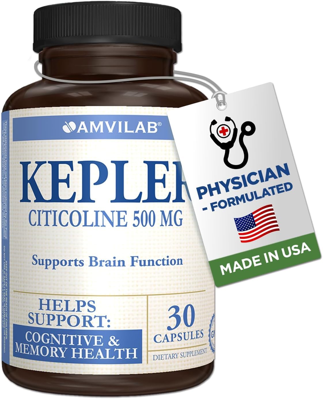 AMVILAB Kepler CDP Choline Supplement 30 Capsules