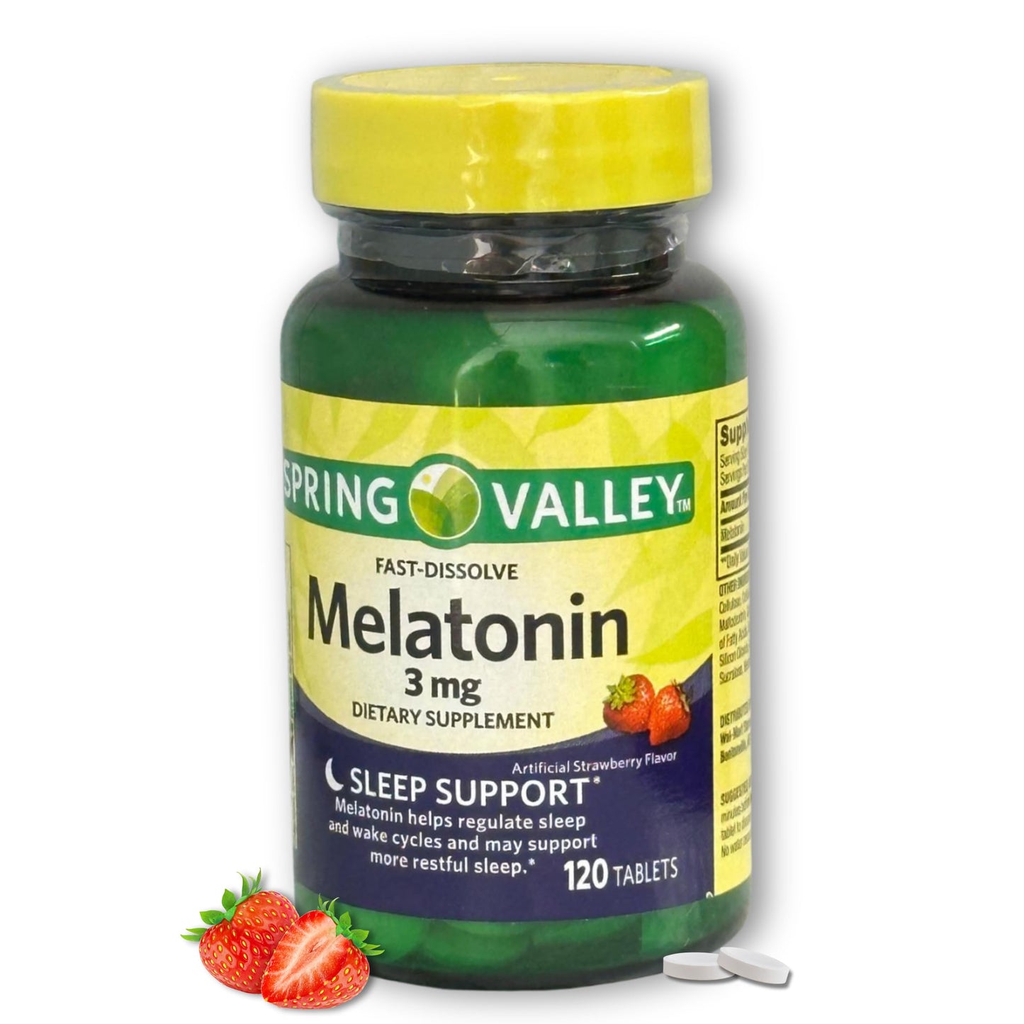 Fusion Shop Store Melatonin 3 mg Tablets, 120 Count
