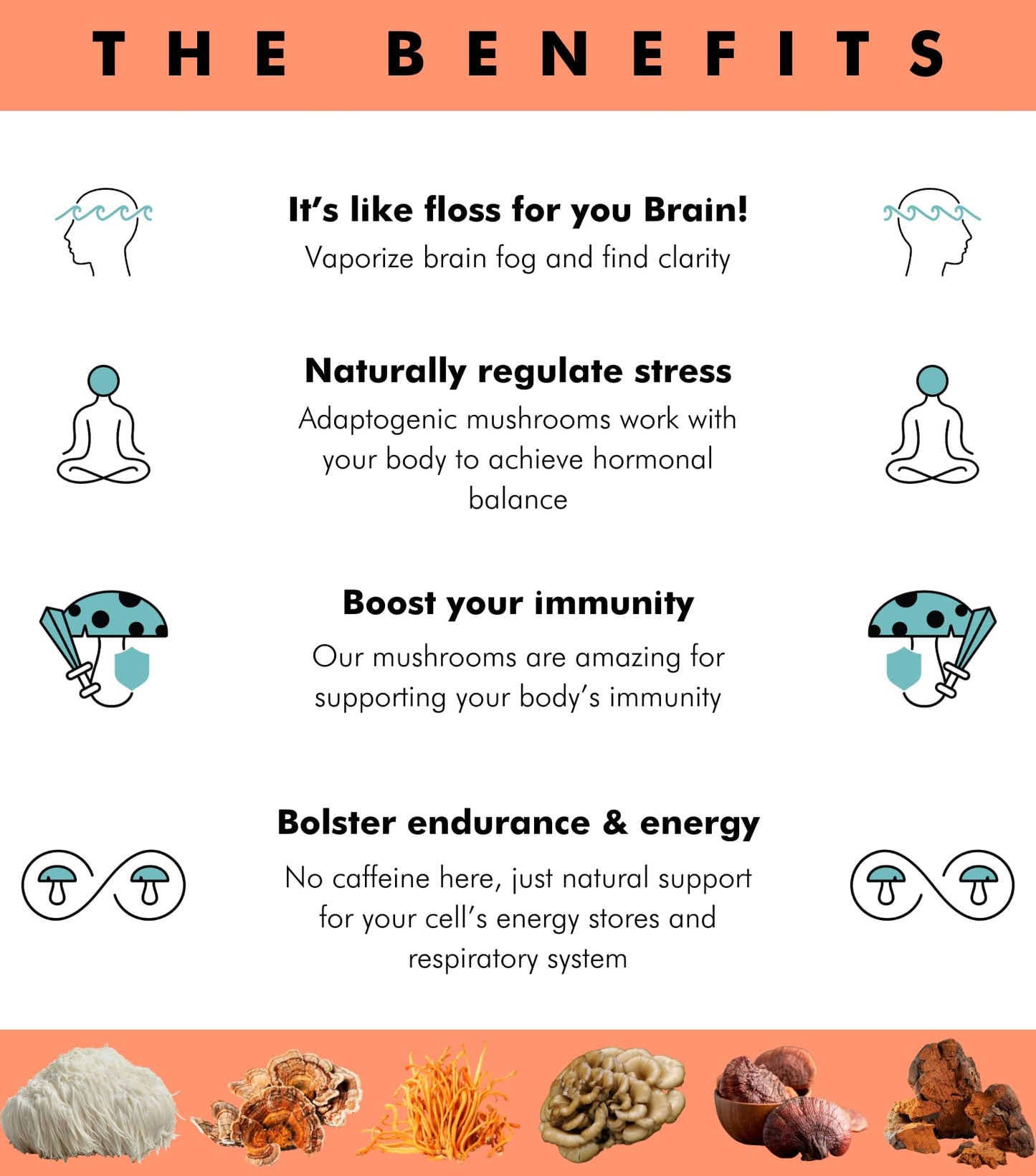 BRAIN WAVE Superfood Mushroom Gummies, 60 Count