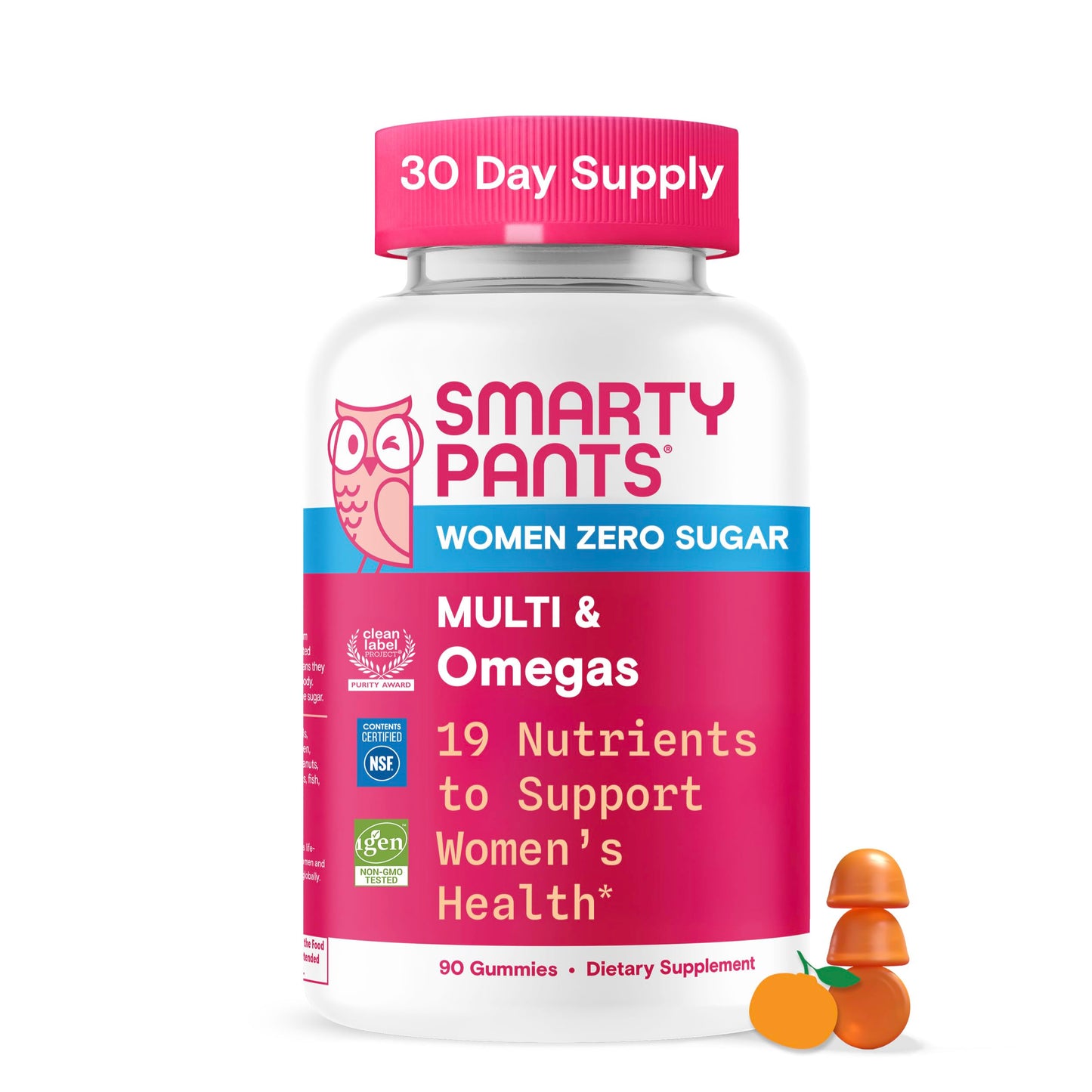 SmartyPants Zero Sugar Women’s Multivitamin Gummies, 90 Count