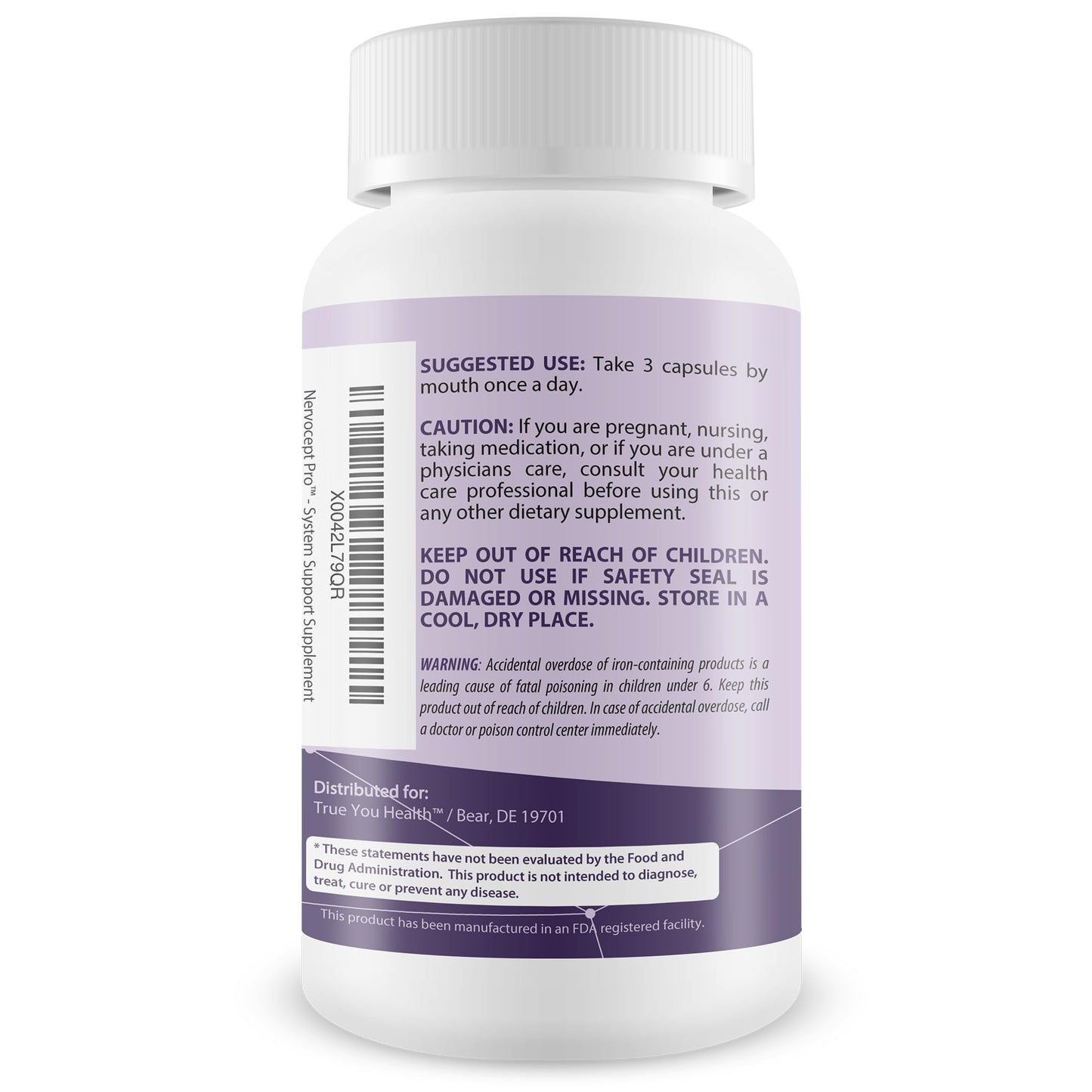 True You Health Nervocept Pro Nerve Support Capsules 90 Count