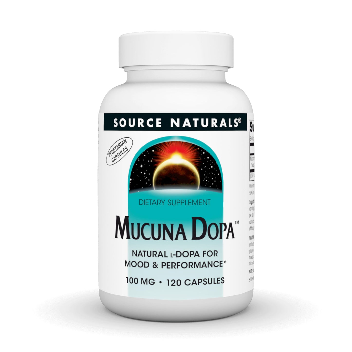 Source Naturals Mucuna Dopa for Mood & Performance, 100 mg, 120 Capsules