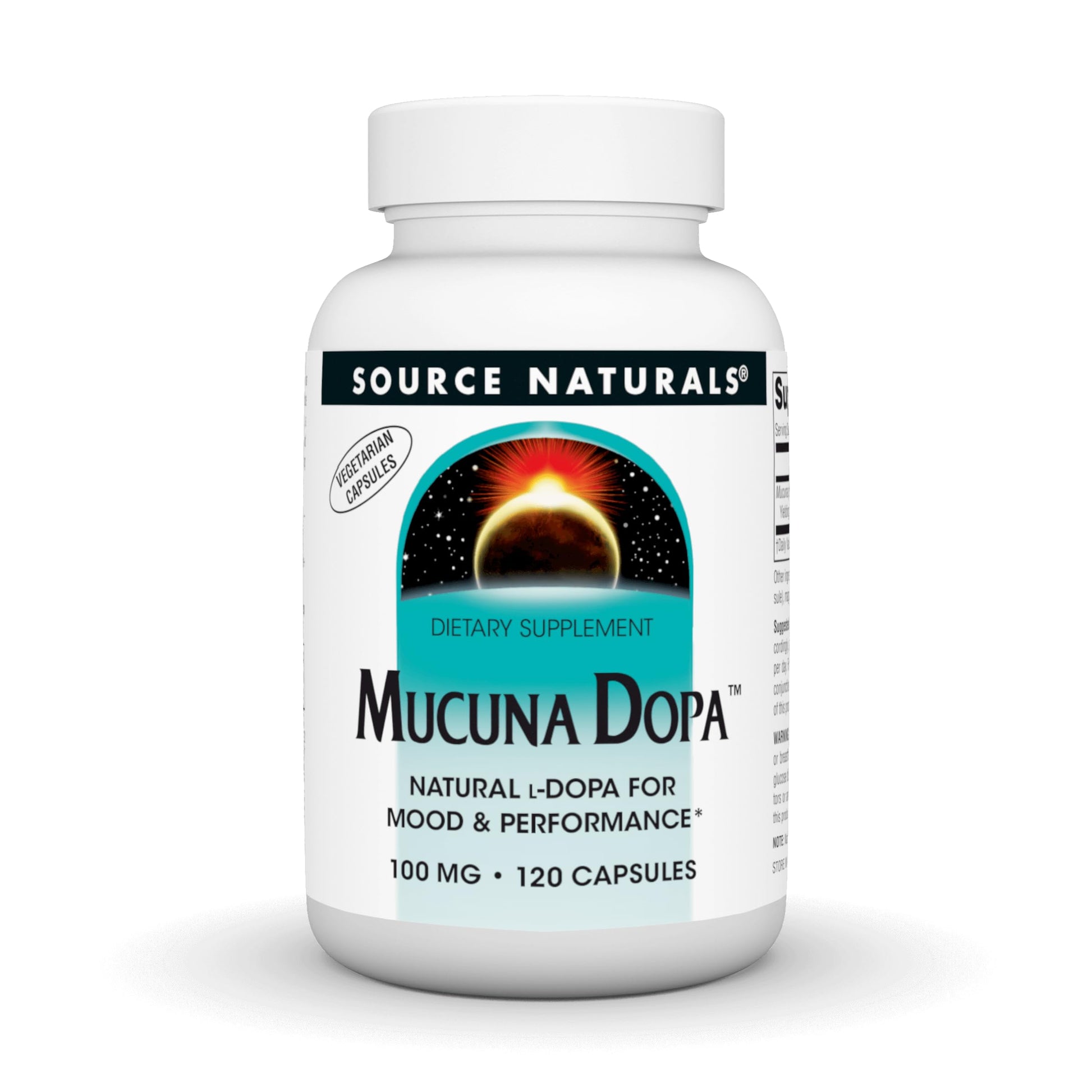 Source Naturals Mucuna Dopa for Mood & Performance, 100 mg, 120 Capsules