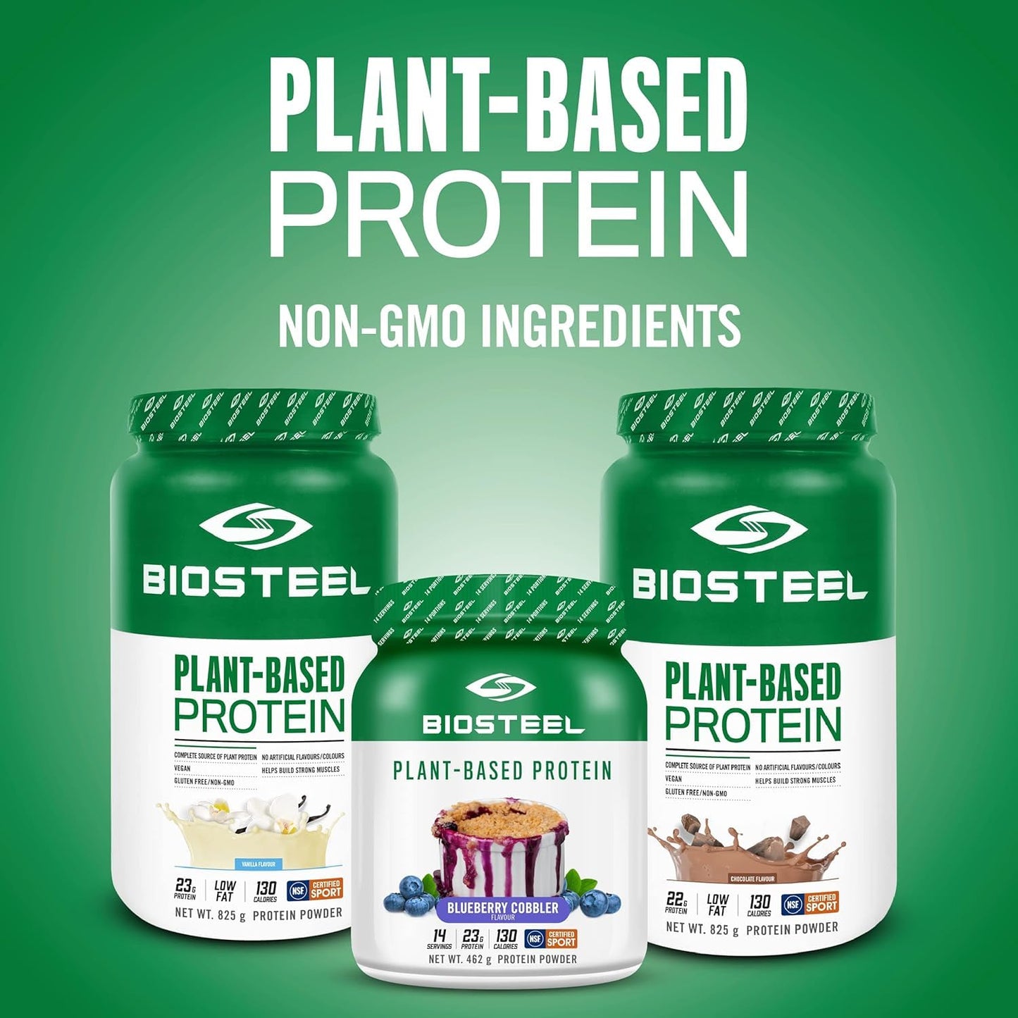 BIOSTEEL Elite Plant-Based Recovery Vegan Protein Powder, 16 oz