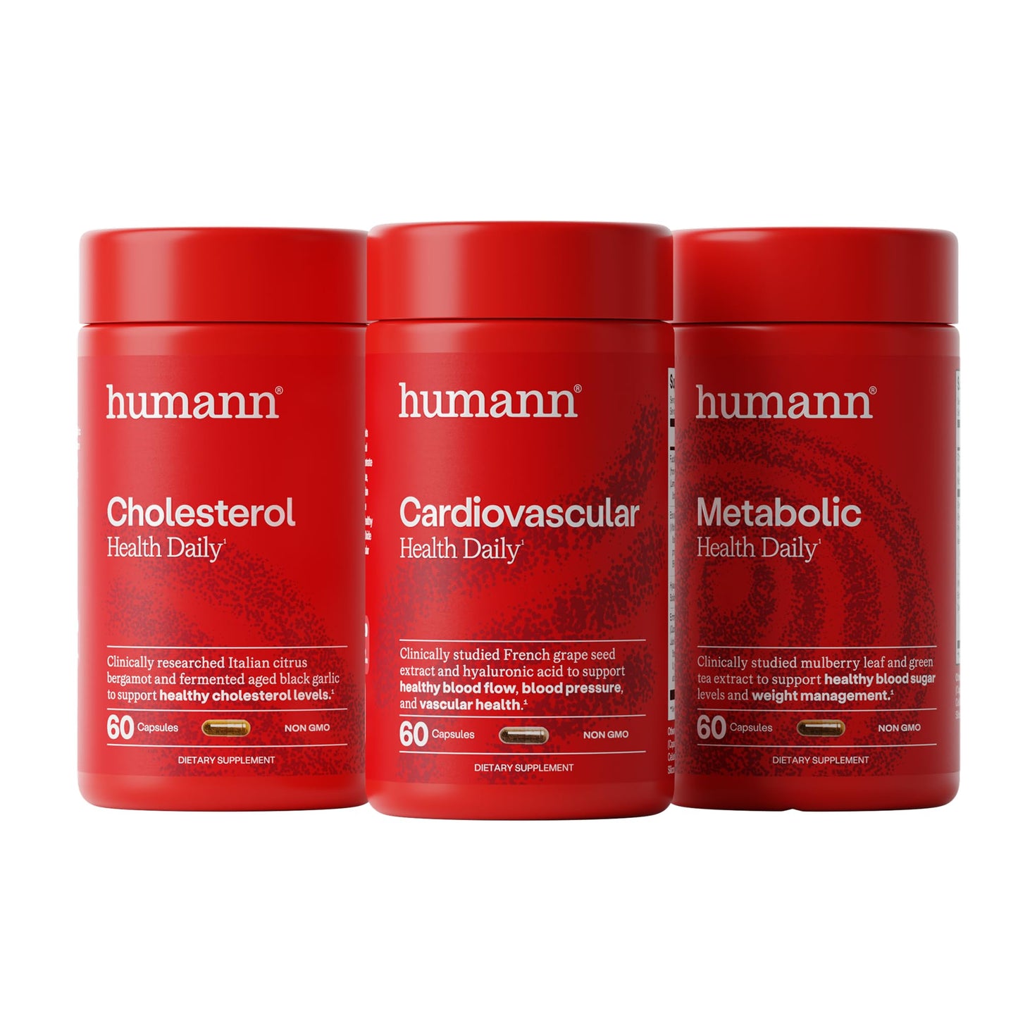 HumanN Cholesterol, Metabolic & Cardiovascular Health Daily Bundle, 180 Capsules