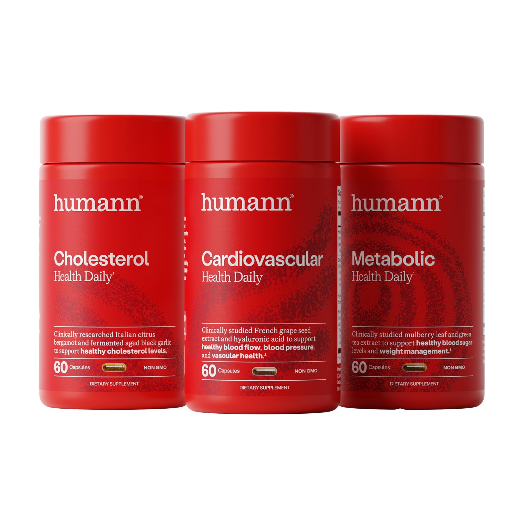 HumanN Cholesterol, Metabolic & Cardiovascular Health Daily Bundle, 180 Capsules