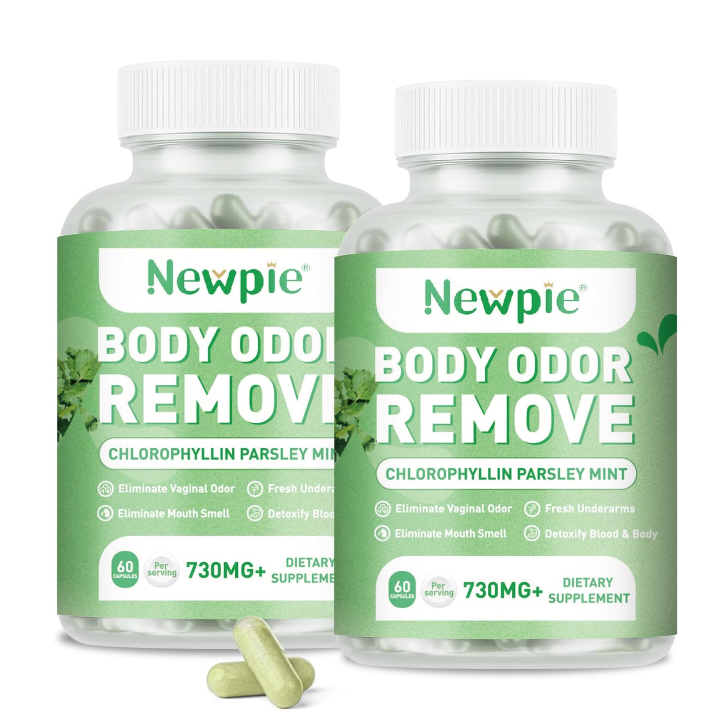 SUWENY Body Deodorizing Supplement Capsules, 60 Capsules