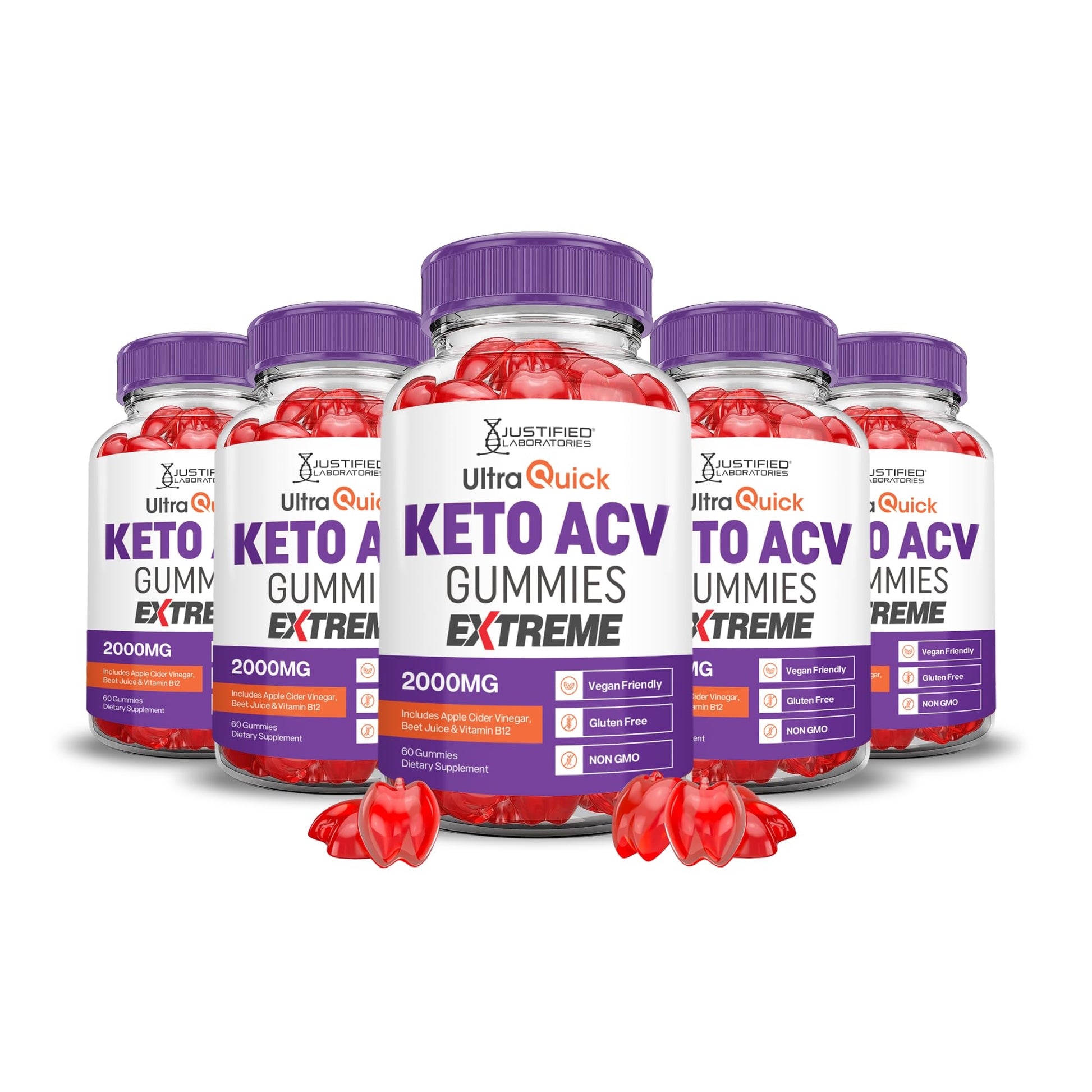 Justified Laboratories Ultra Quick Keto ACV Extreme 300 Gummies