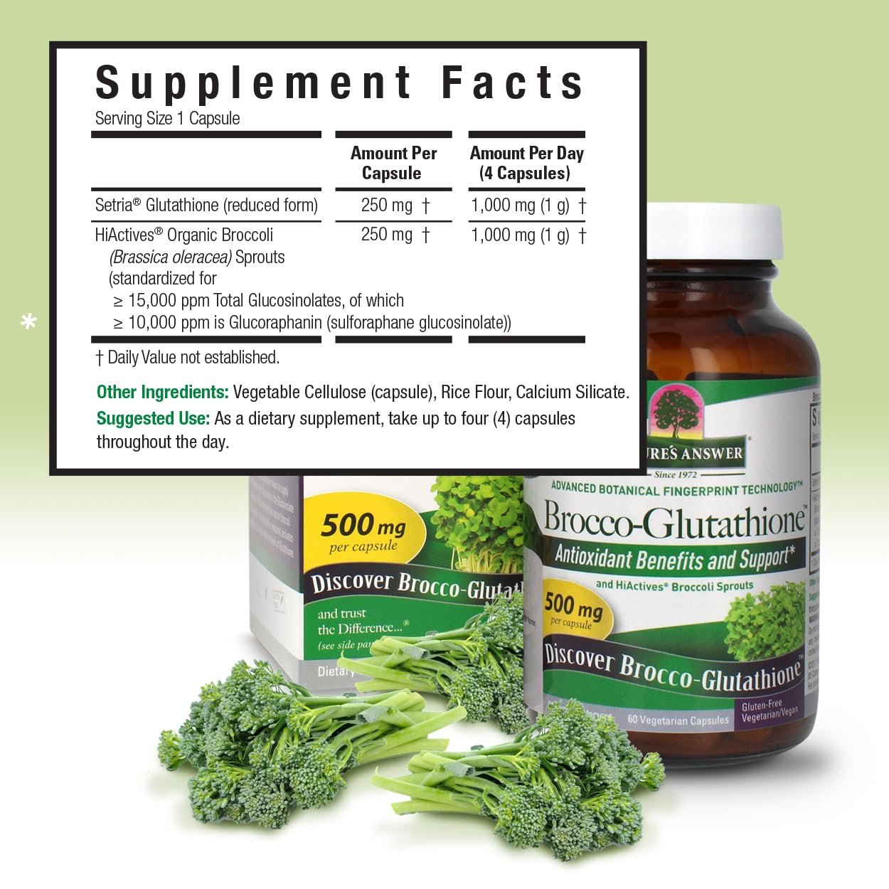 Nature's Answer Brocco-Glutathione Capsule 1 Count