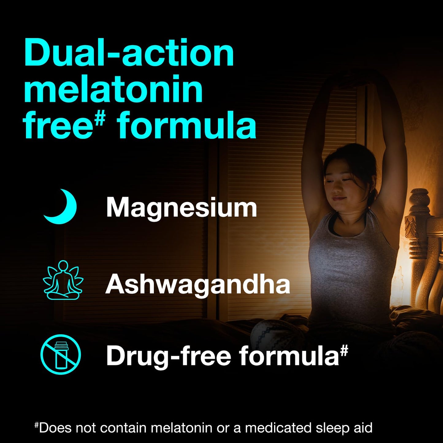 Unisom Sleep Support Gummies, 2-in-1 Magnesium Ashwagandha Drug-Free Formula, Midnight Berry Flavor, 60 Count