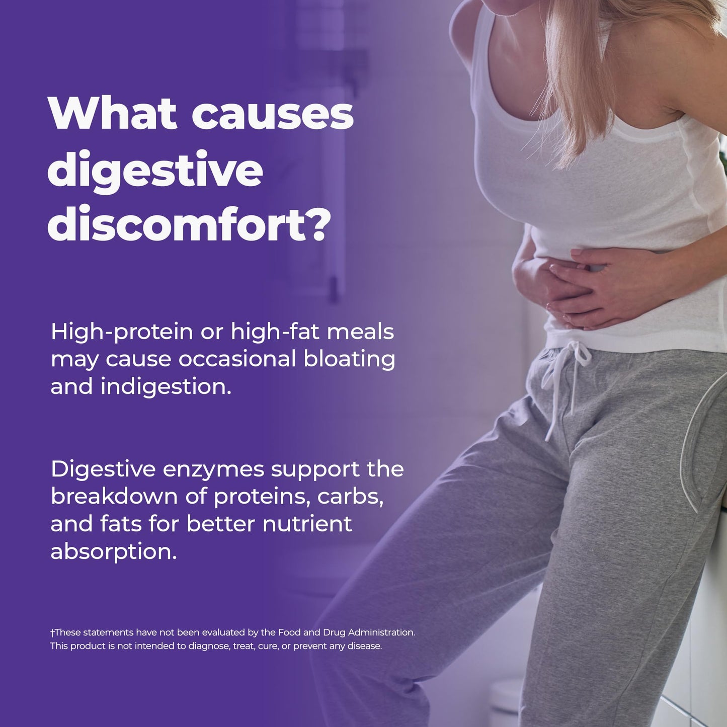 ZYMPAL Digestive Enzymes 20,000 Lipase USP Units - Digestive Health Support Capsules, 50 Capsules