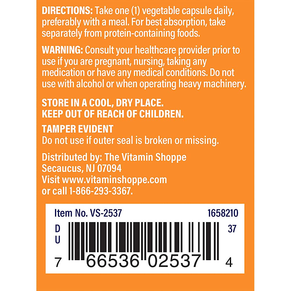 The Vitamin Shoppe L-Tryptophan 500mg Capsule, 60 Count