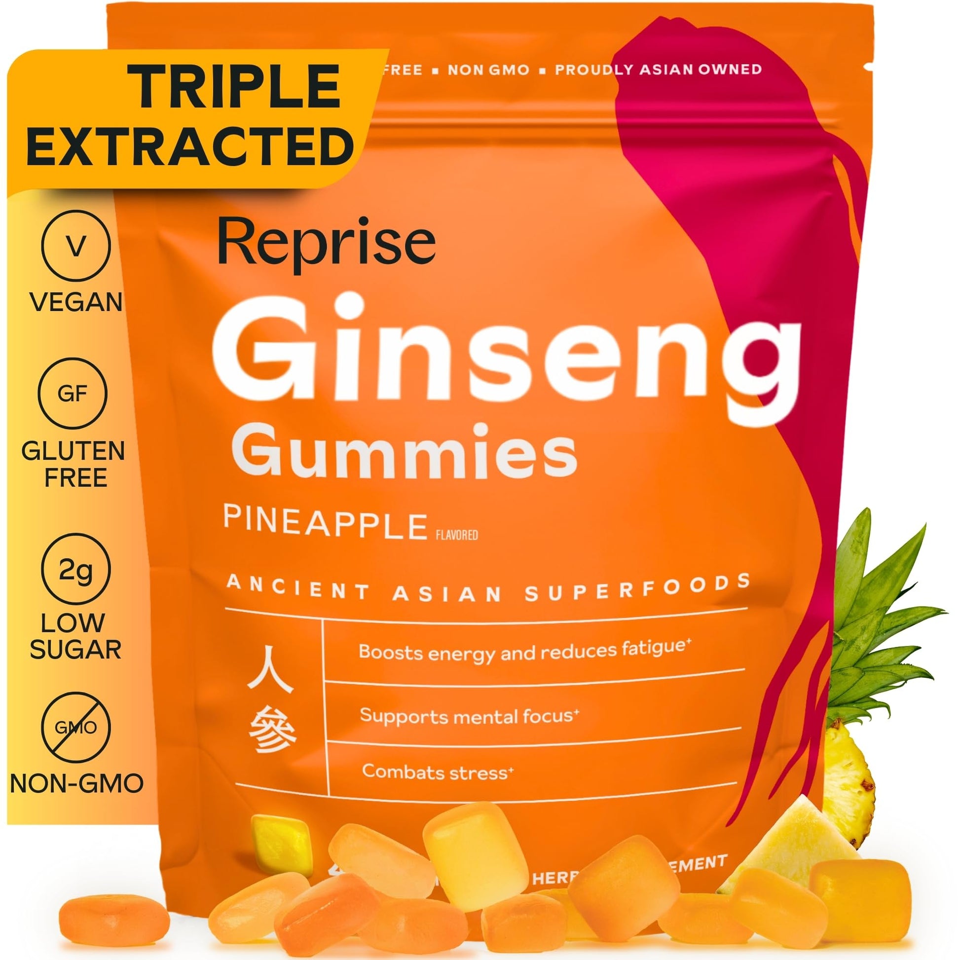 Reprise Ginseng Gummies 45 Count