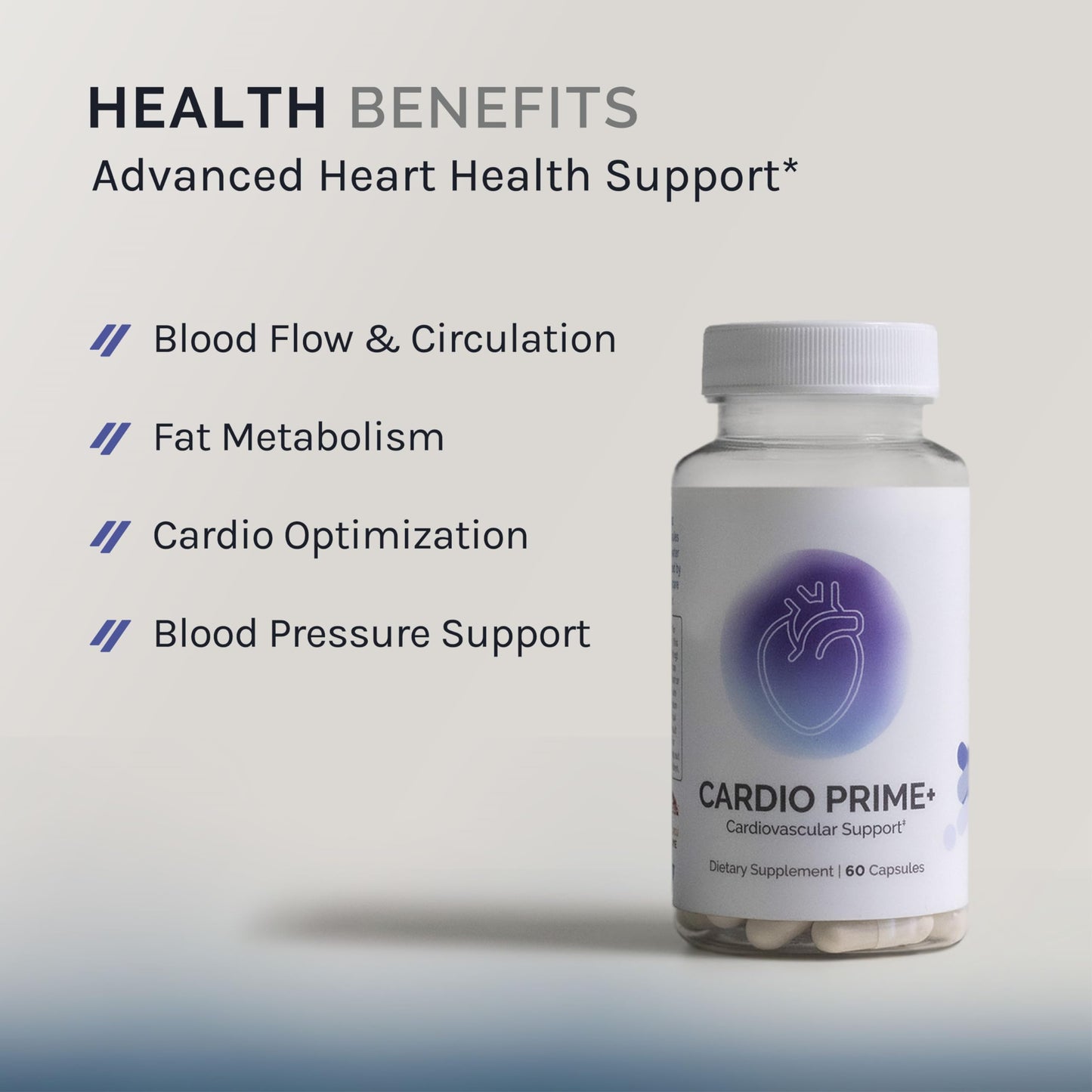 InfiniWell Cardio Prime+ Heart Health Supplements Capsule, 60 Count