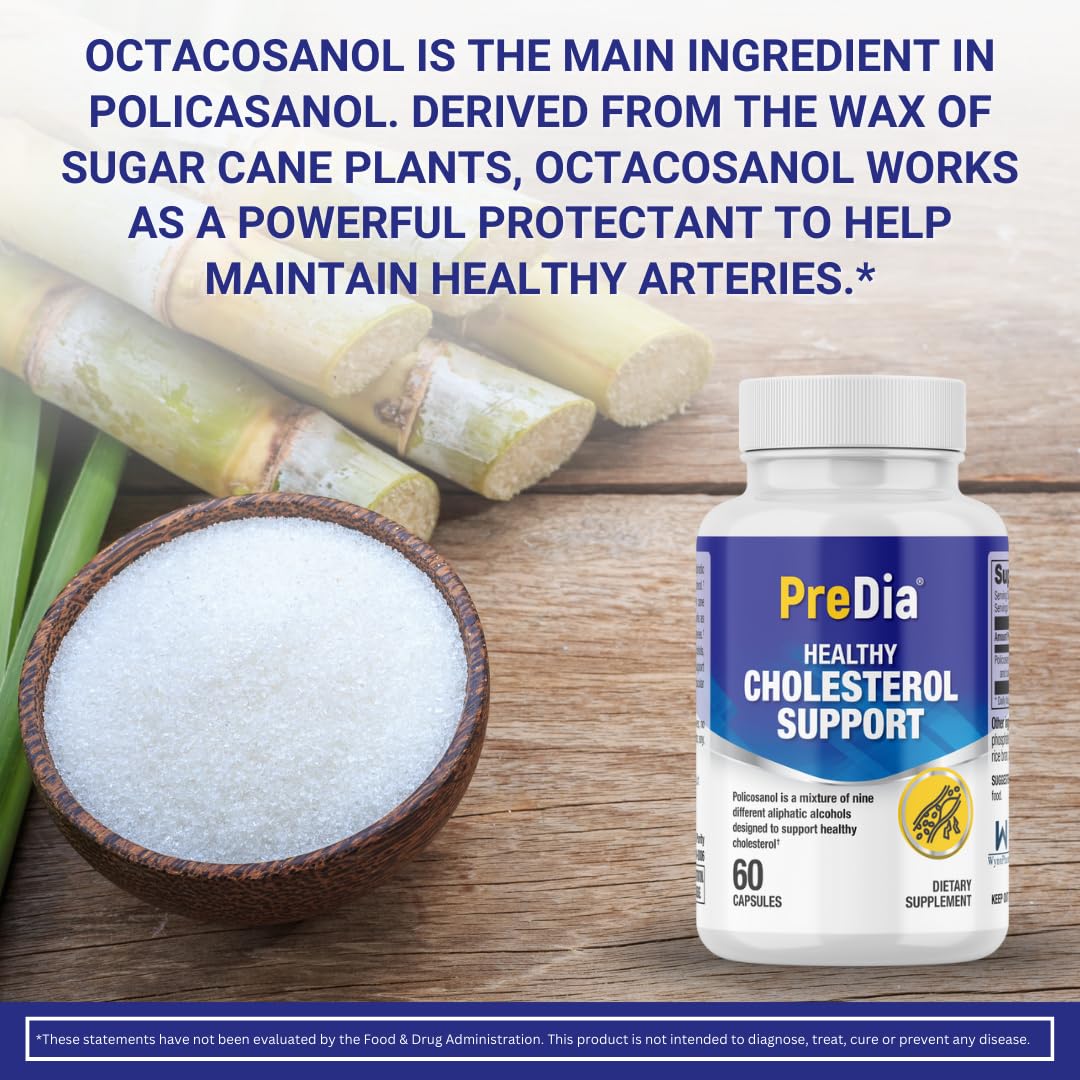 PREDIA Healthy Cholesterol Support Policosanol 20 mg Capsule, 1 Count