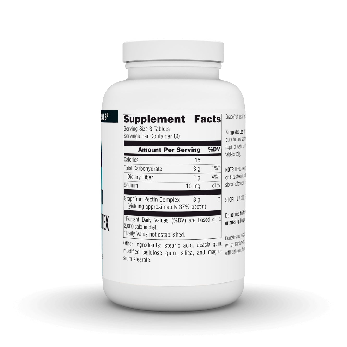 Source Naturals Grapefruit Pectin Complex 1000 mg Tablets, Soluble Fiber, 240 Tablets