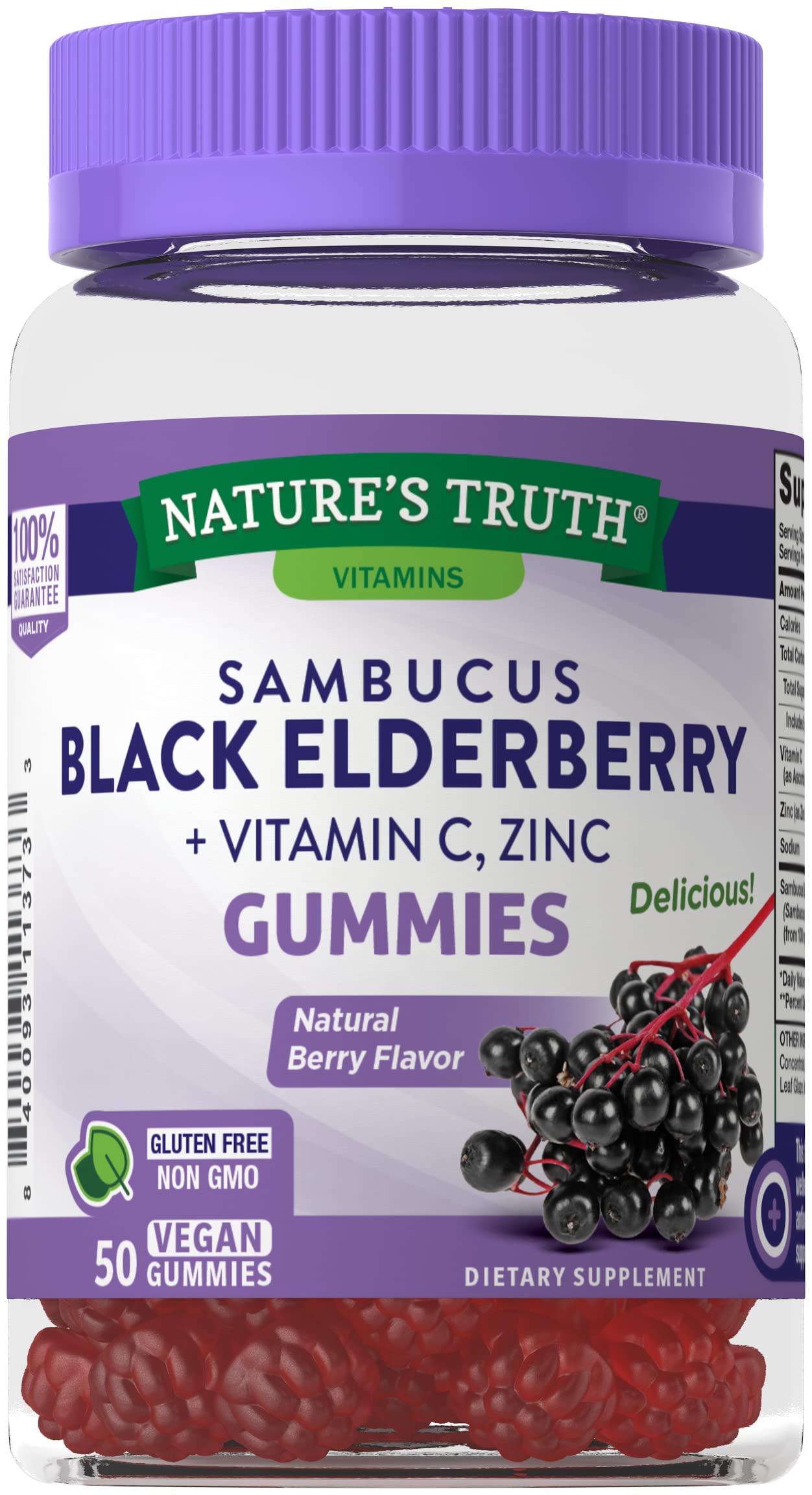 Nature's Truth Sambucus Black Elderberry Gummies 195 Count