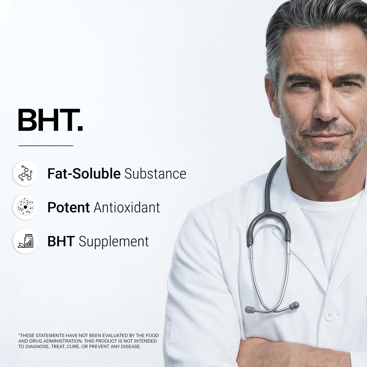 Supersmart BHT Supplement 300mg per Day Capsule, 90 Capsules