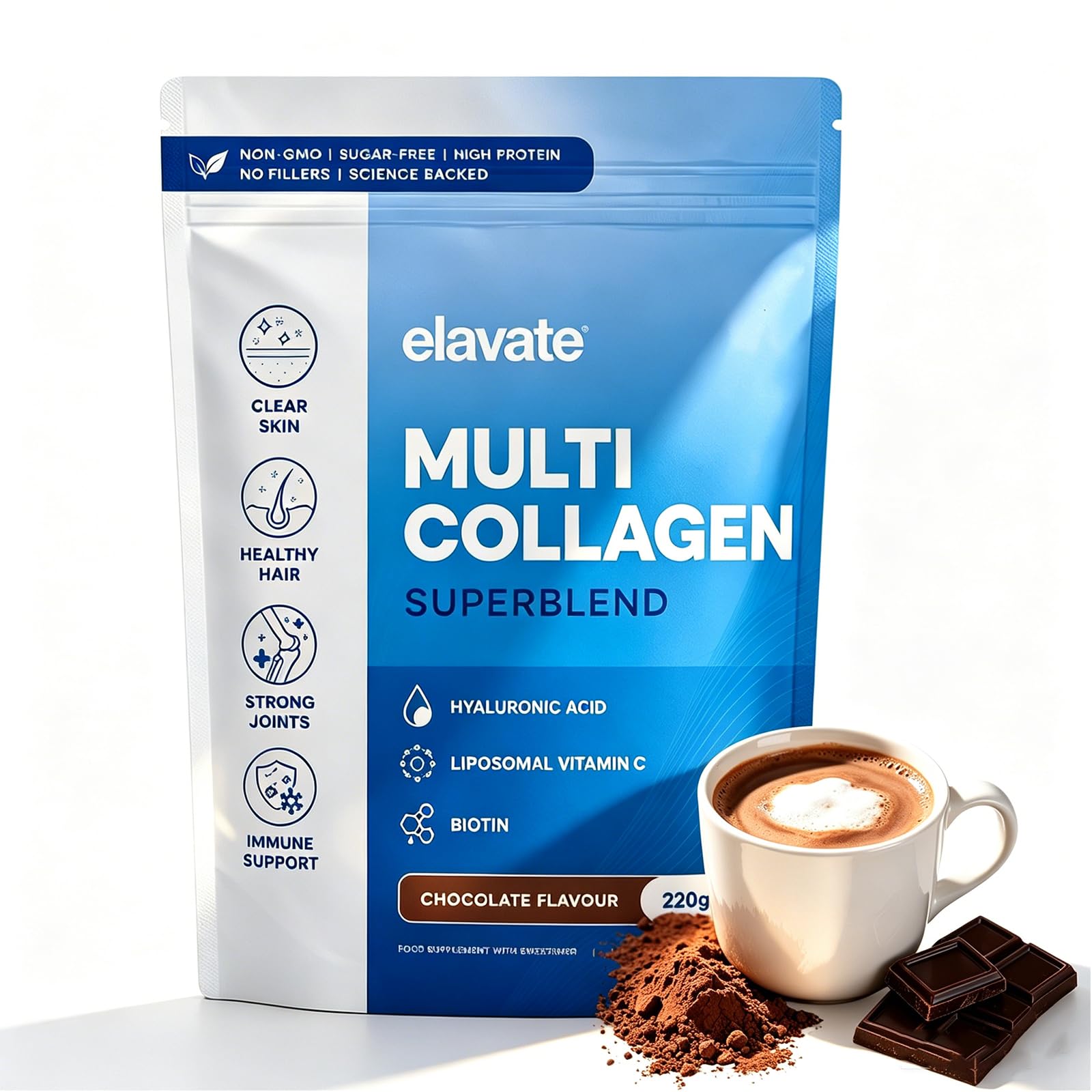 Renovia Oil Elevate Multi Collagen Superblend Powder 0.22 oz