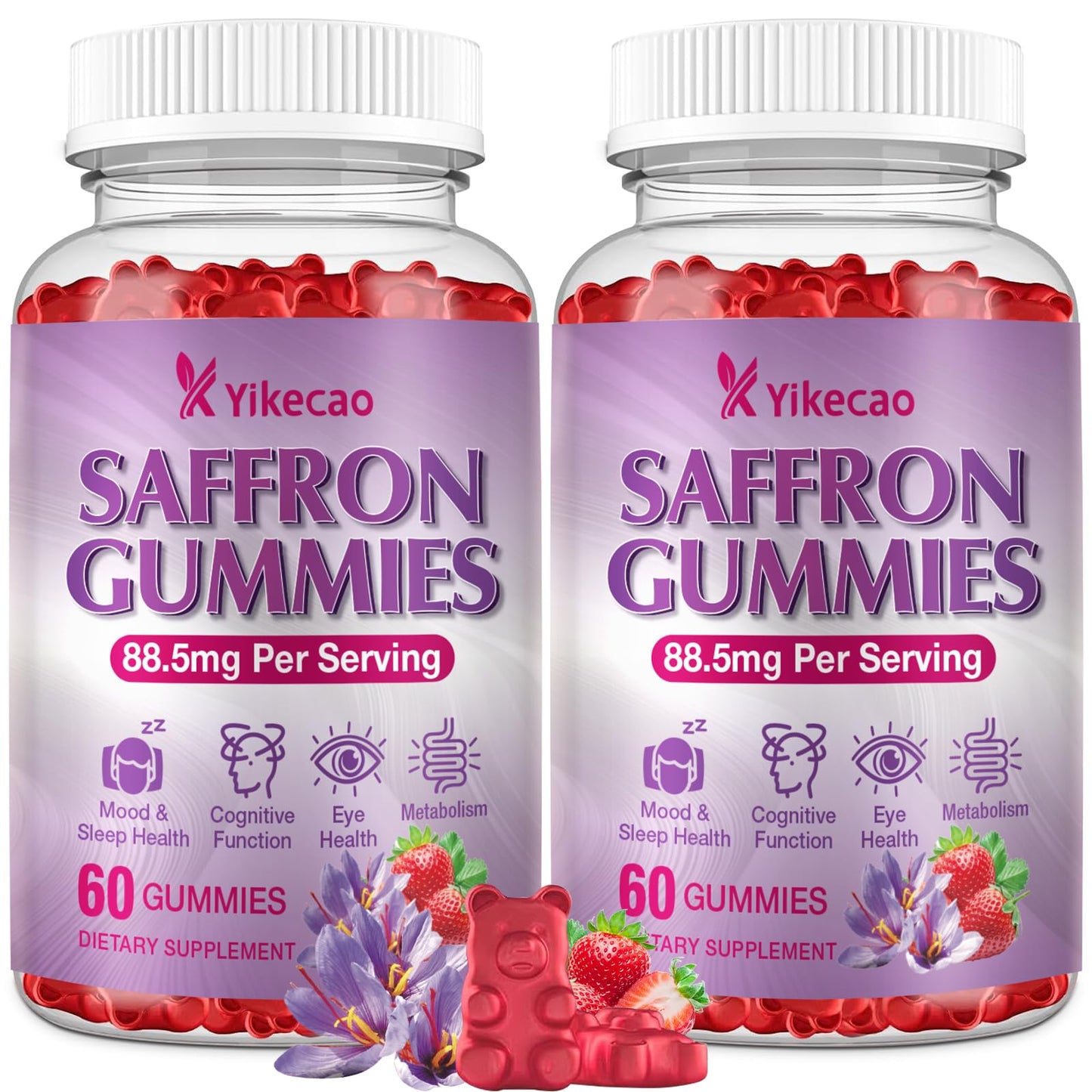 Yikecao Saffron Gummies 60-count