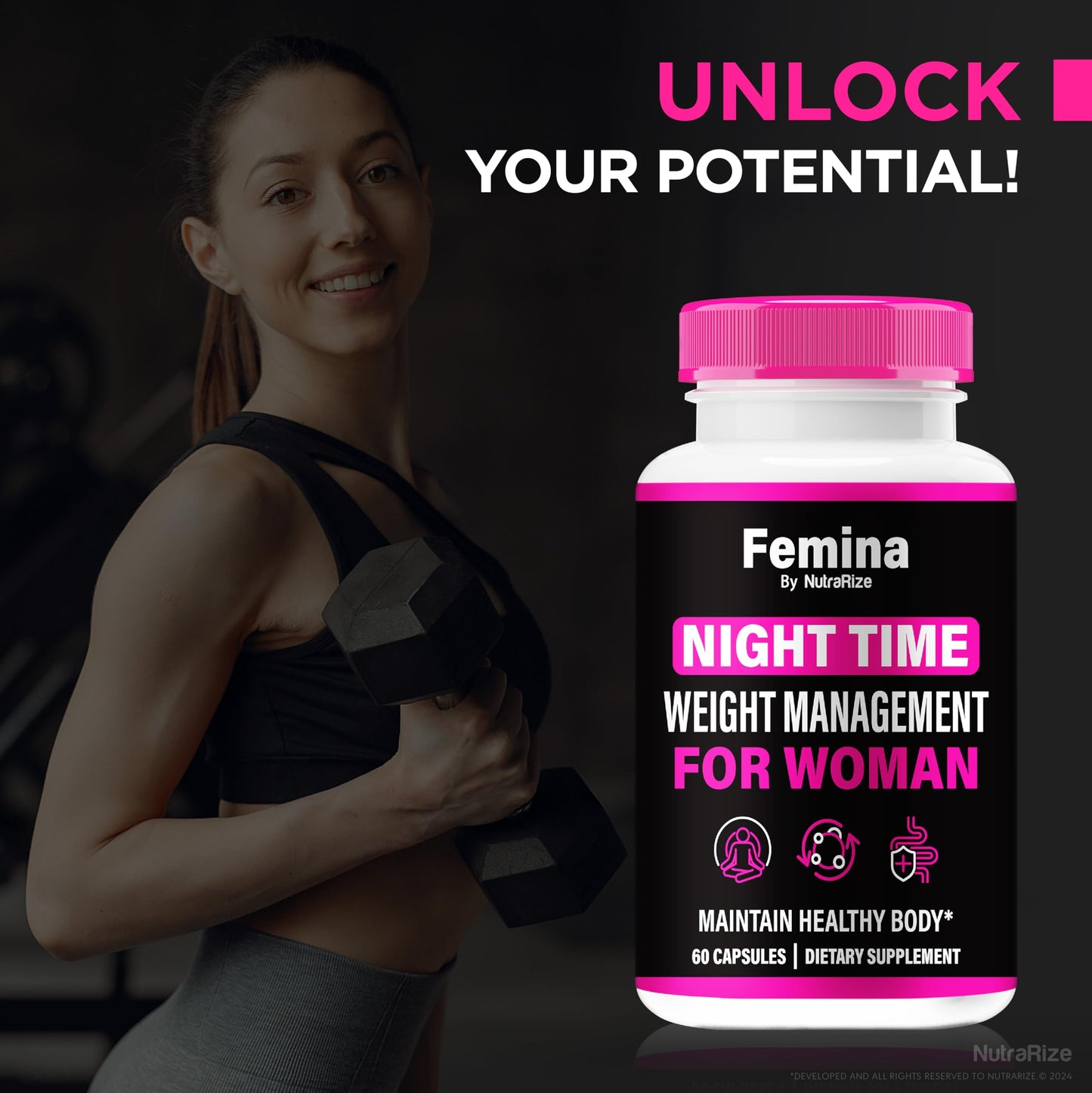 NutraRize Femme NightTime Capsules 180 Capsules