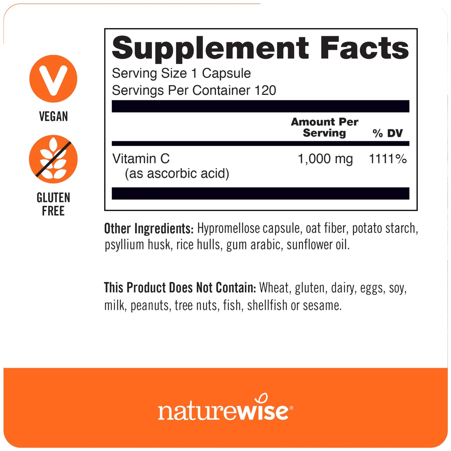 NatureWise Vitamin D3 5000IU (125mg) Capsules 360 Count + Vitamin C 1000mg Capsules 120 Count Bundle