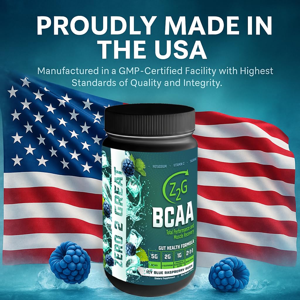 Z2G ICY Blue Raspberry Rush BCAA Powder 10.23 oz
