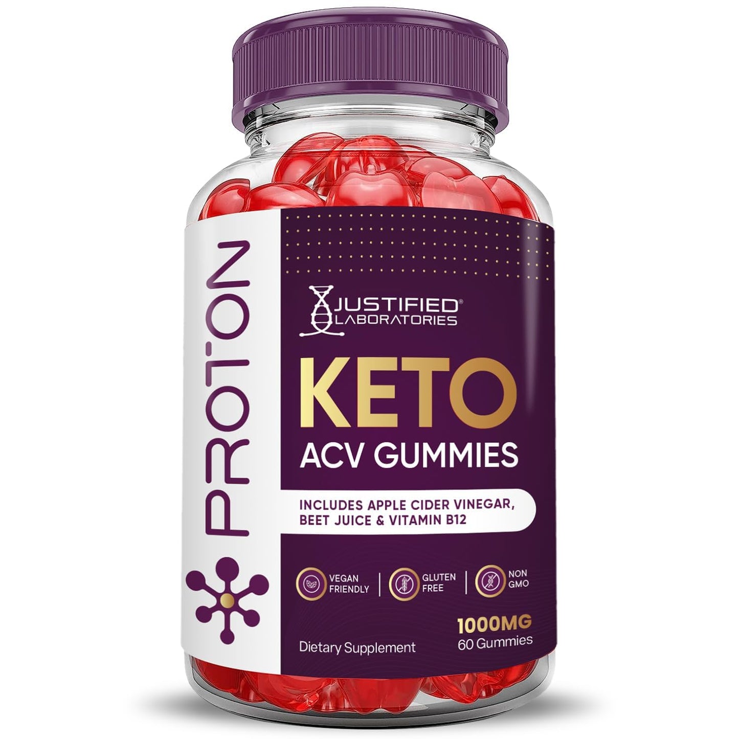 Justified Laboratories Proton Keto ACV 1000 mg 180 Gummies