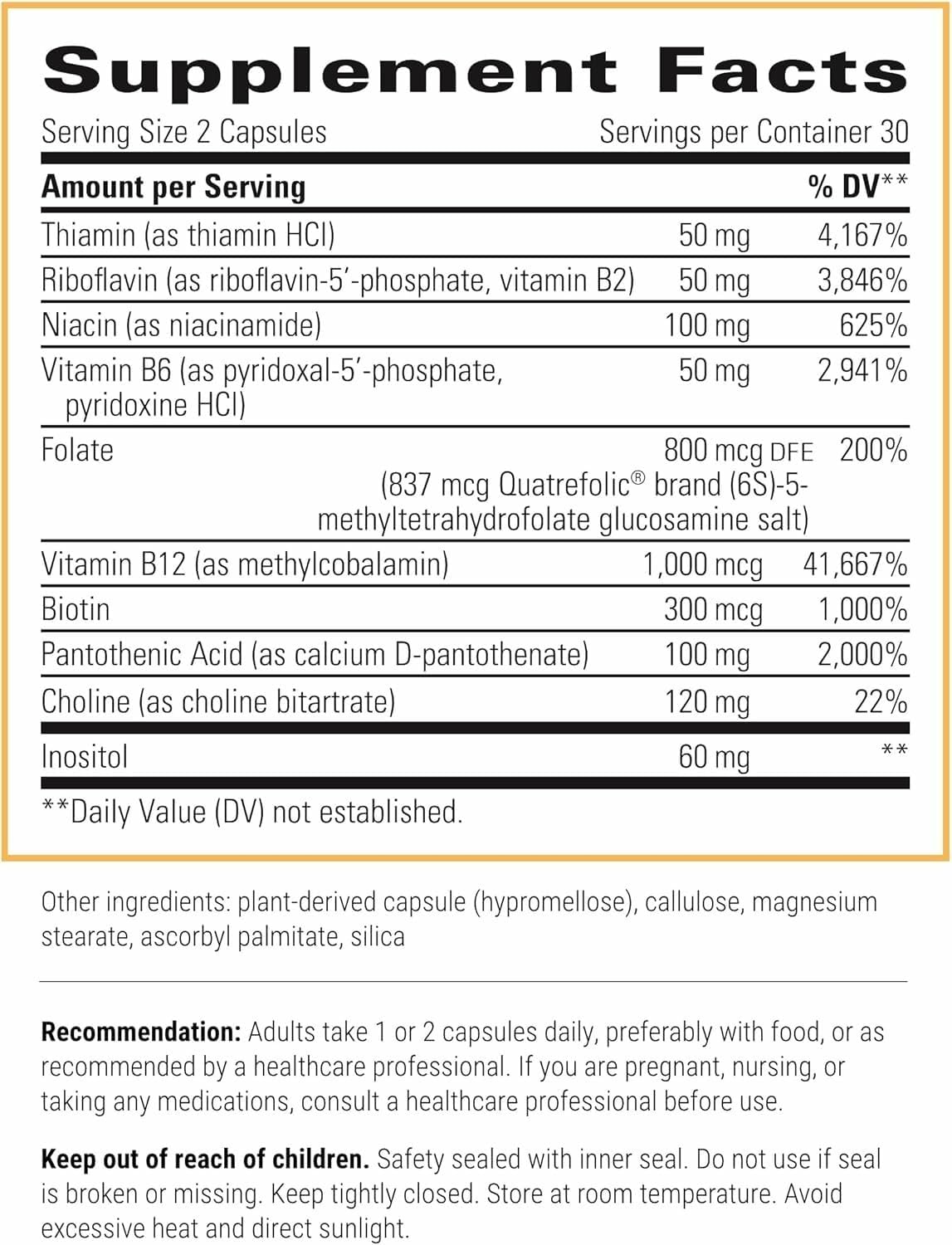 Integrative Therapeutics Active B-Complex Capsules 120 Capsules