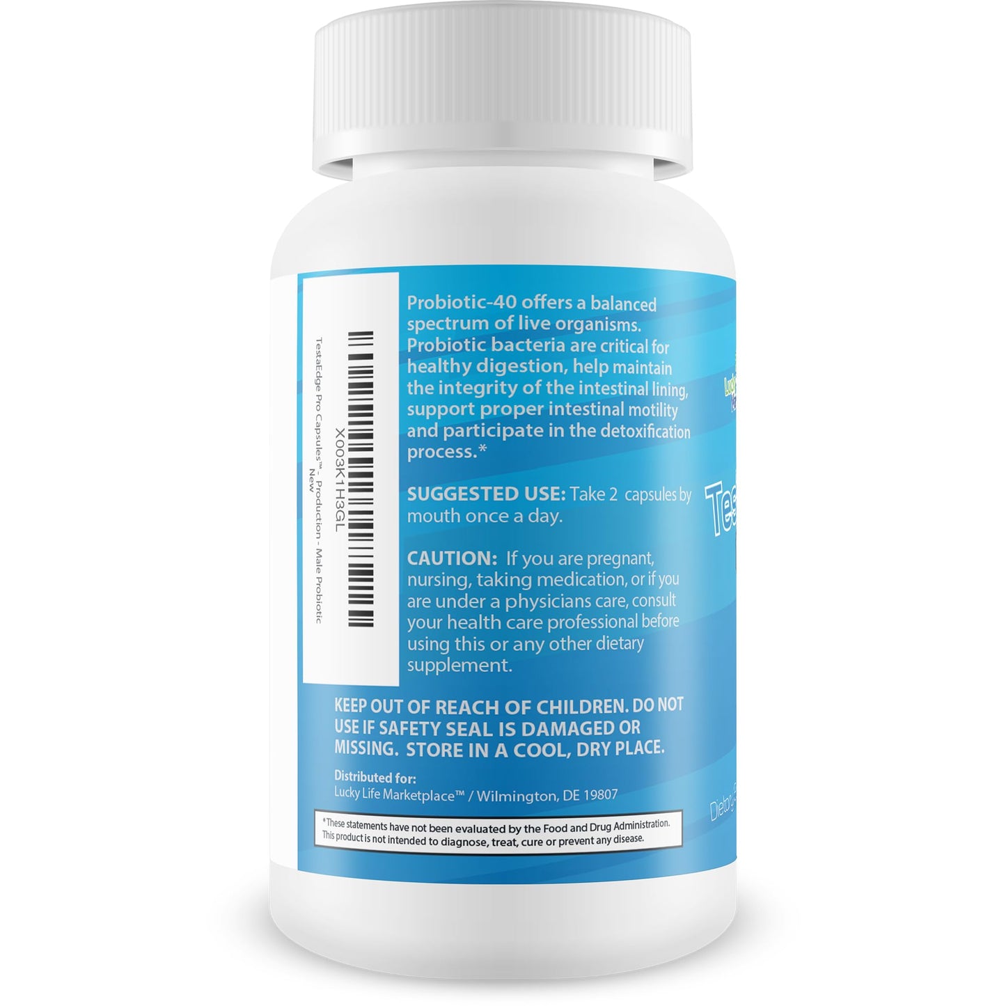 Generic TestaEdge Pro Probiotics for Men Capsules, 1 Count
