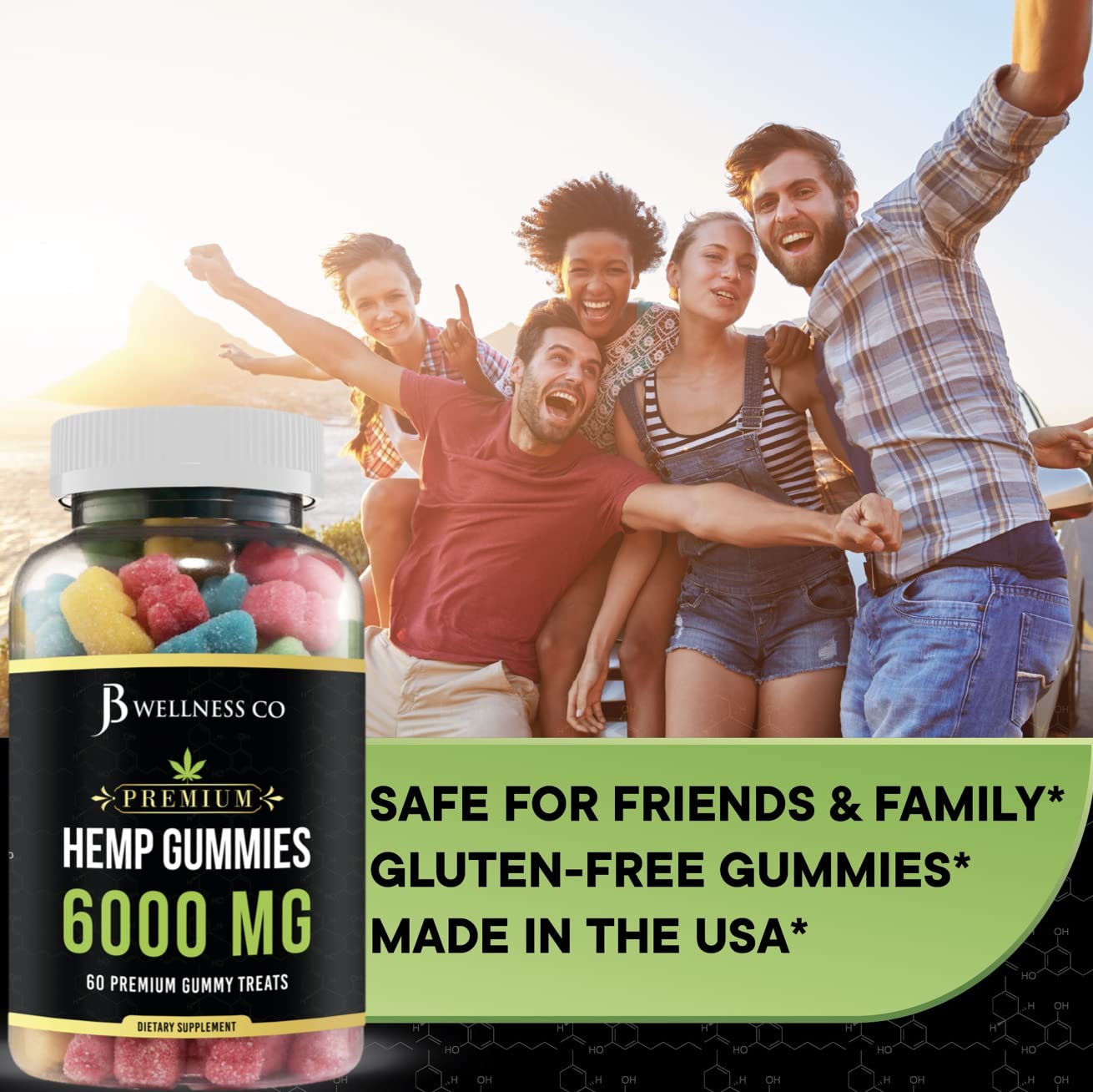 JB Wellness Co Hemp Gummies 120 Gummies