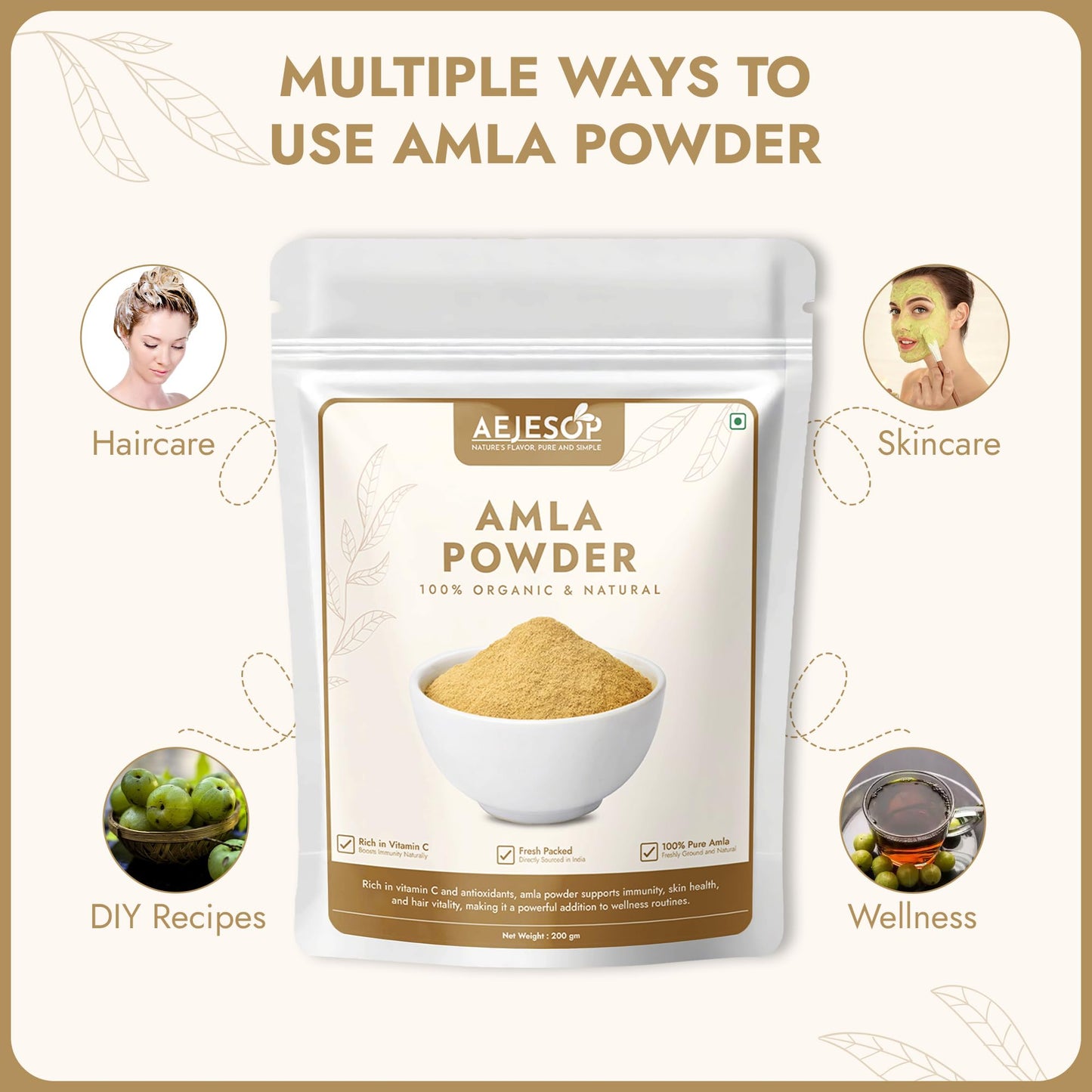 AEJESOP Organic Amla Powder, Indian Gooseberry (Amalaki) Powder 7