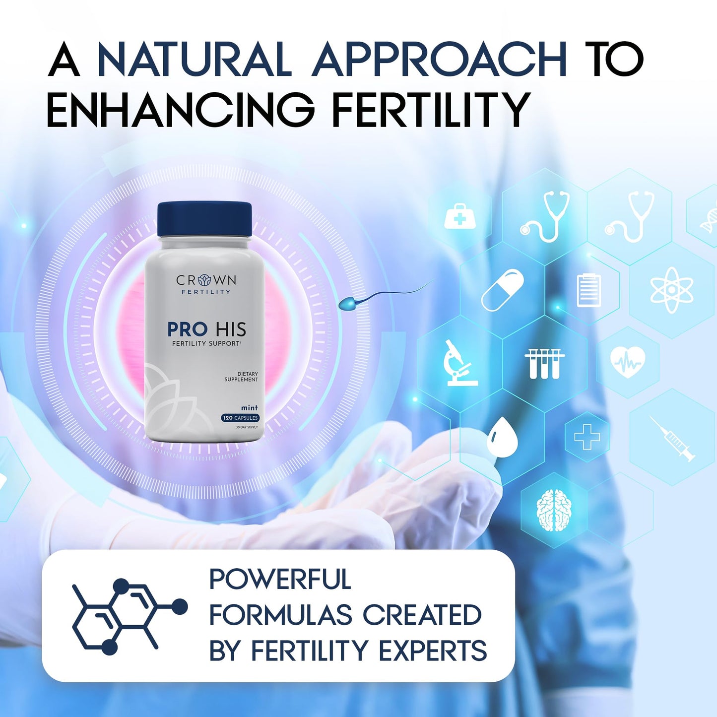 Crown Fertility Pro His Male Fertility Supplements Capsule 120