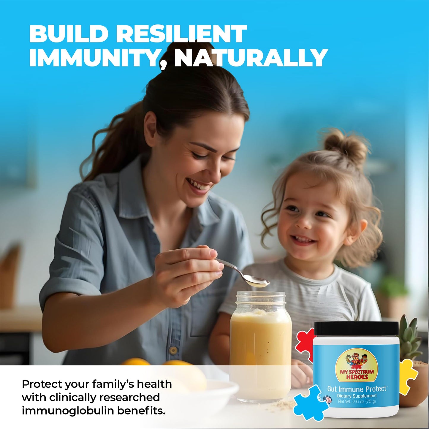 My Spectrum Heroes Dairy-Free Gut & Immune Booster Powder, 60 Servings, 2.6 oz