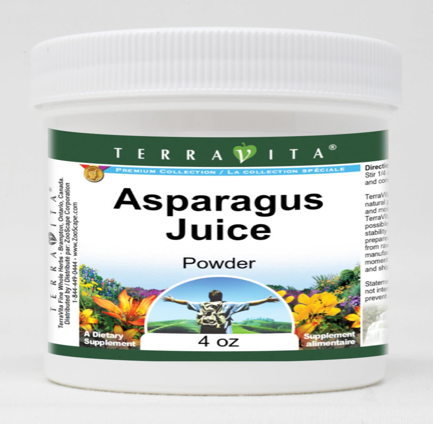 Terravita Asparagus Juice Powder, 12 oz Total, Pack of 3