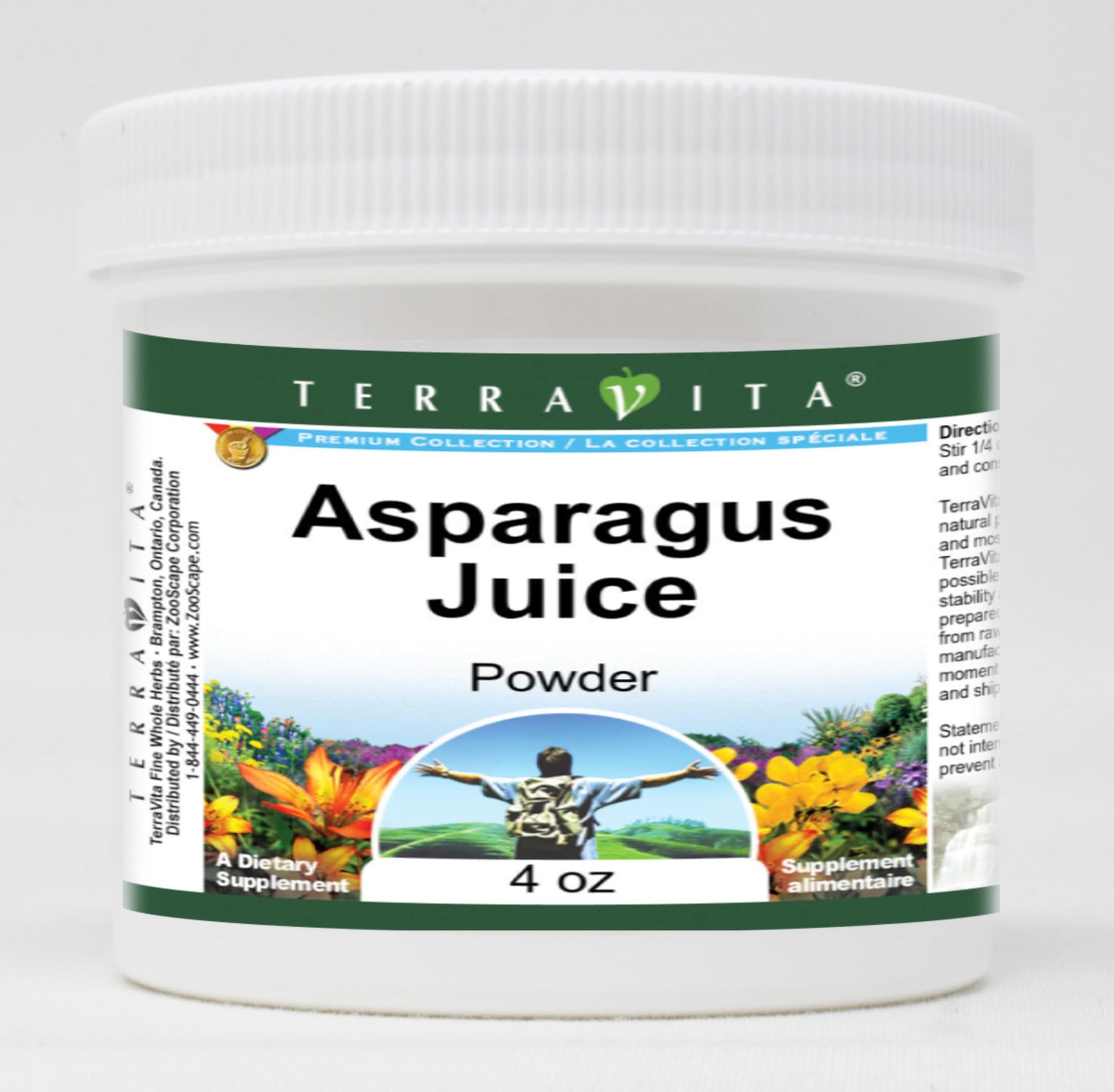 Terravita Asparagus Juice Powder, 12 oz Total, Pack of 3