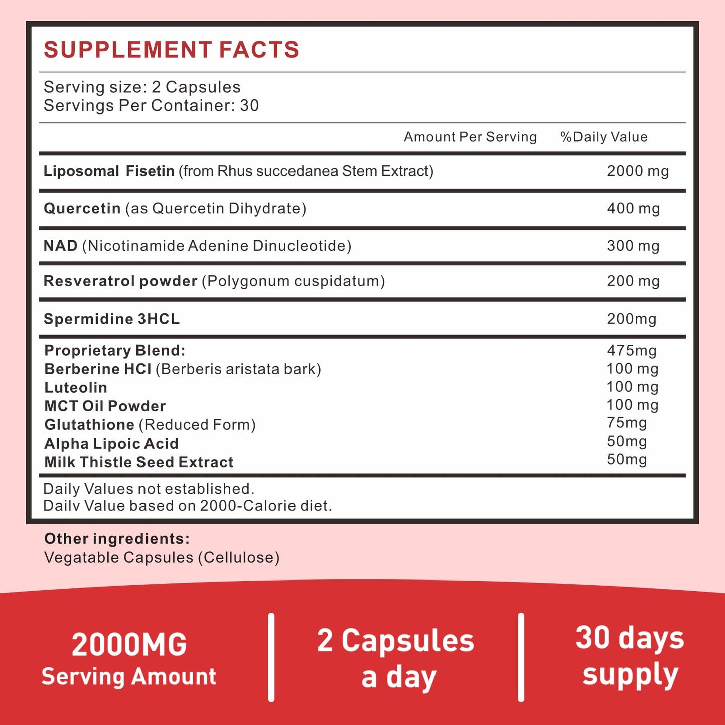 Uarcool Fisetin 2000mg Supplement Capsule, 1 Count
