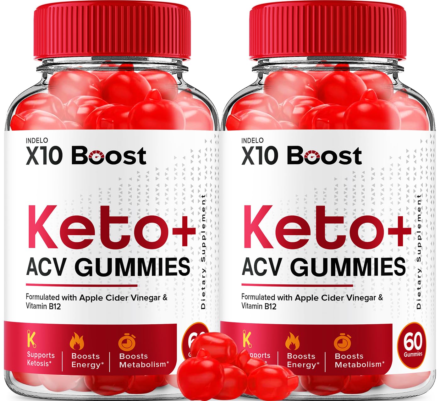 Indelo X10 Boost Keto ACV Gummies 120 Gummies