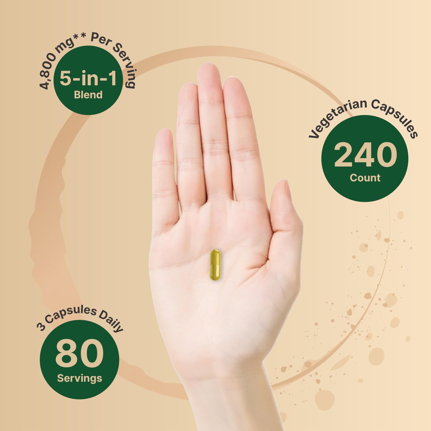 NatureBell Berberine with Ceylon Cinnamon Complex 4,800 mg Per Serving Capsules, 240