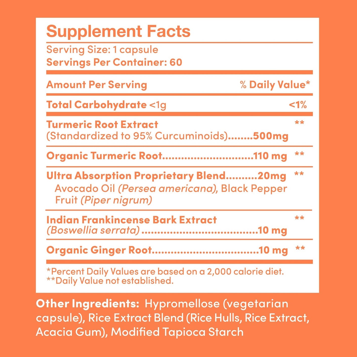Further Food Curcumin Turmeric Capsules 60 Count